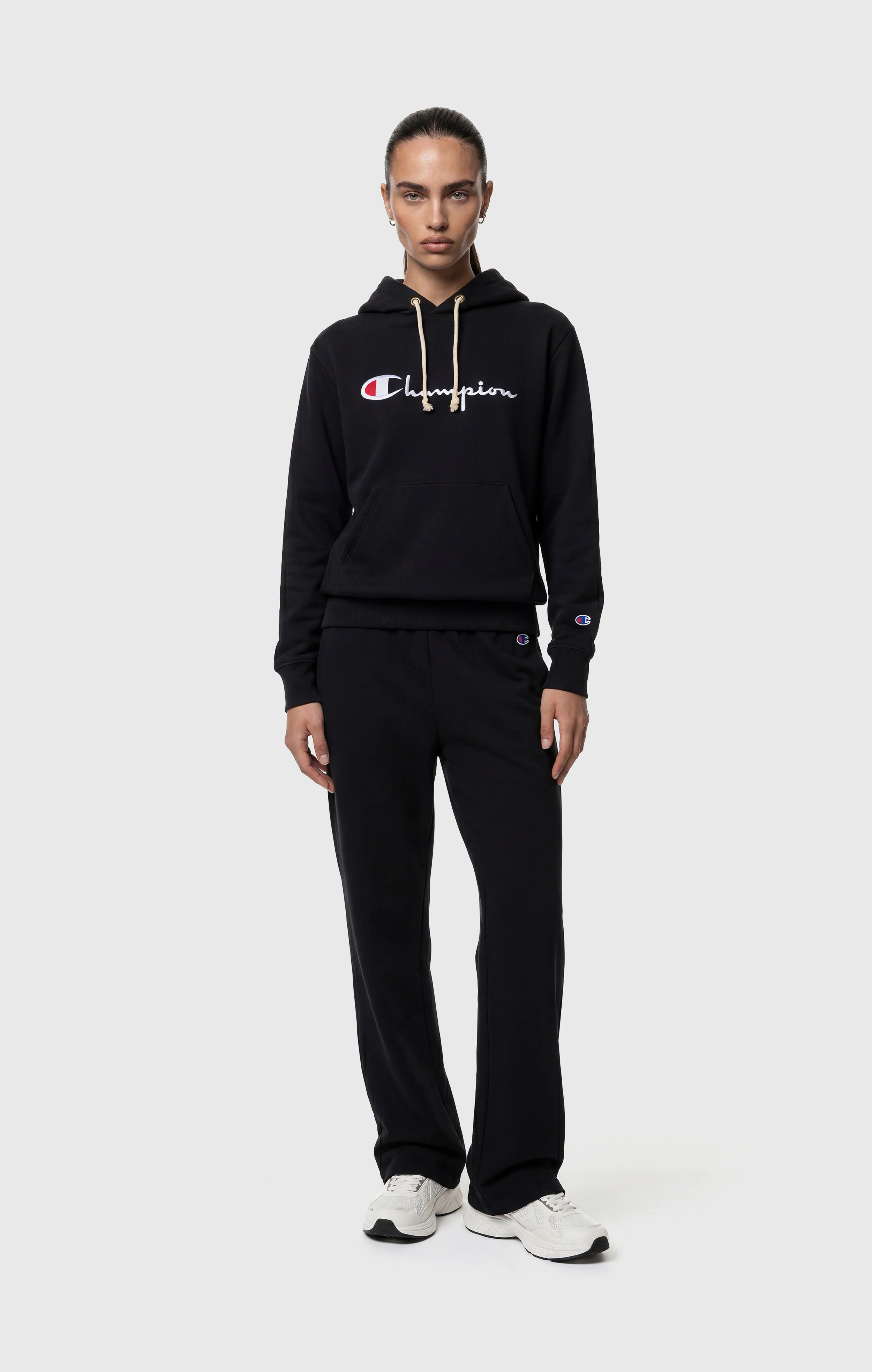 Women’s Lightweight Reverse Weave Hoodie with Embroidered Logo - Image 2
