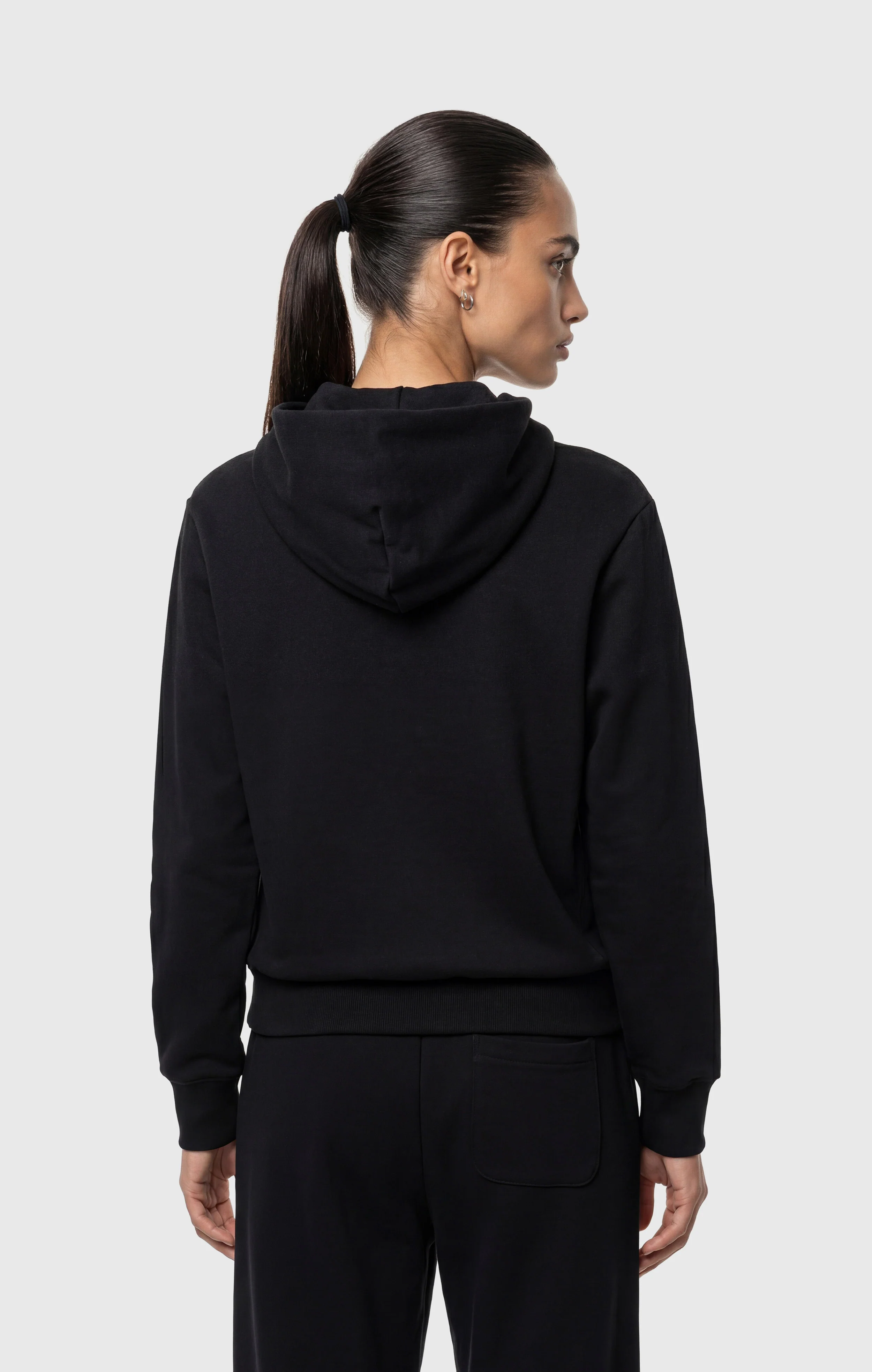 Women’s Lightweight Reverse Weave Hoodie with Embroidered Logo - Image 3
