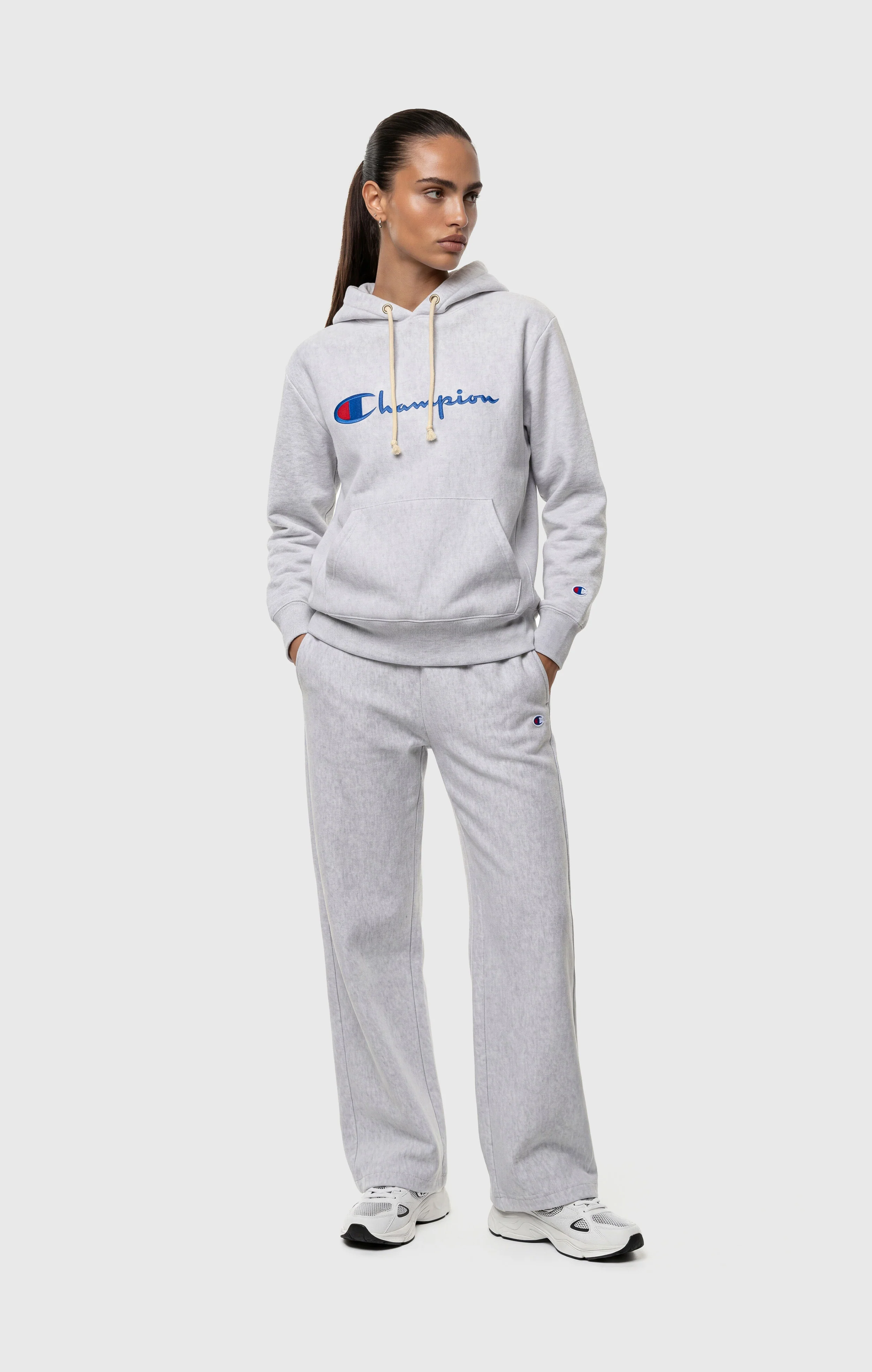 Women’s Lightweight Reverse Weave Hoodie with Embroidered Logo - Image 2