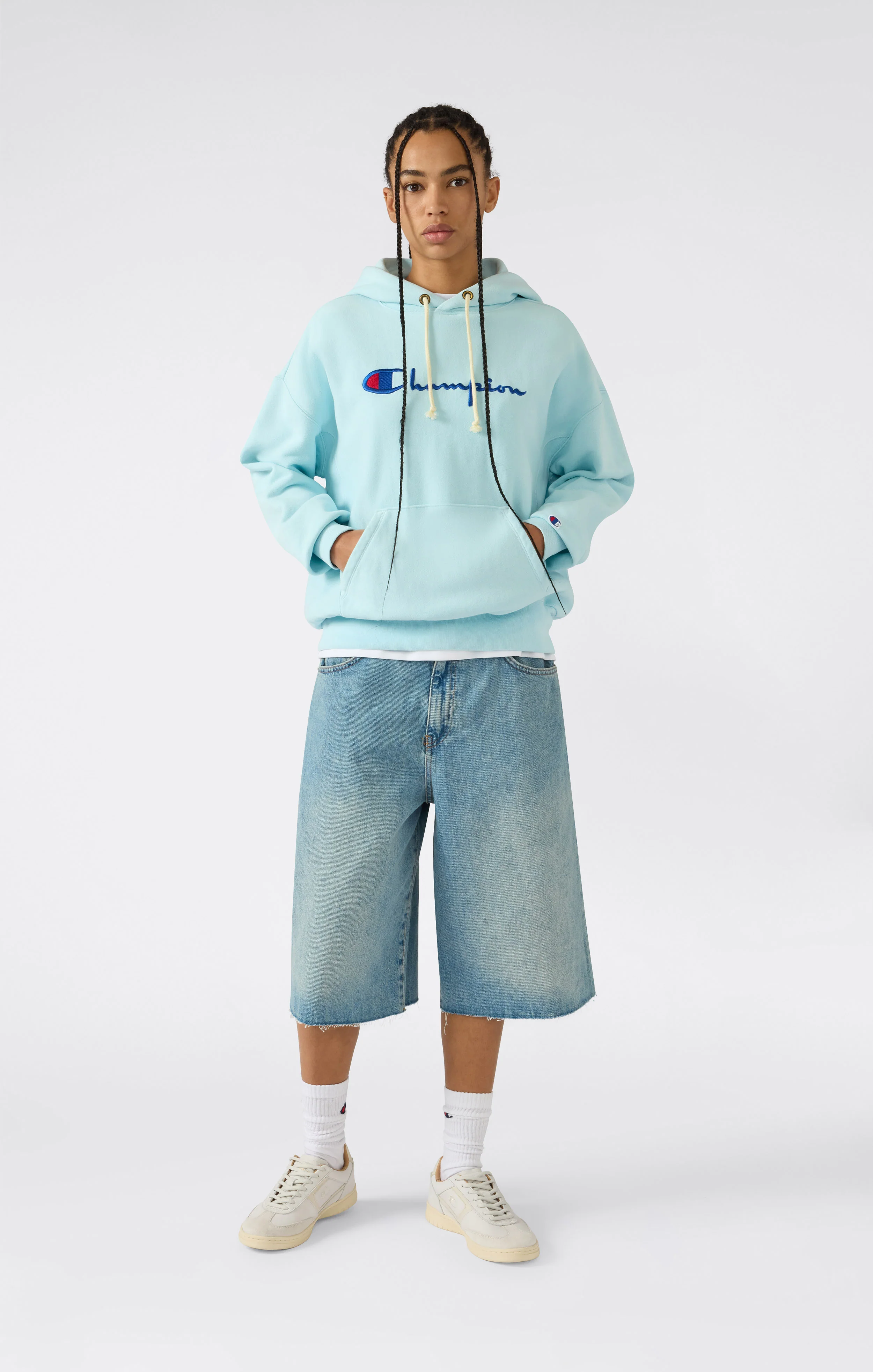 Women’s Lightweight Reverse Weave Hoodie with Embroidered Logo - Image 4