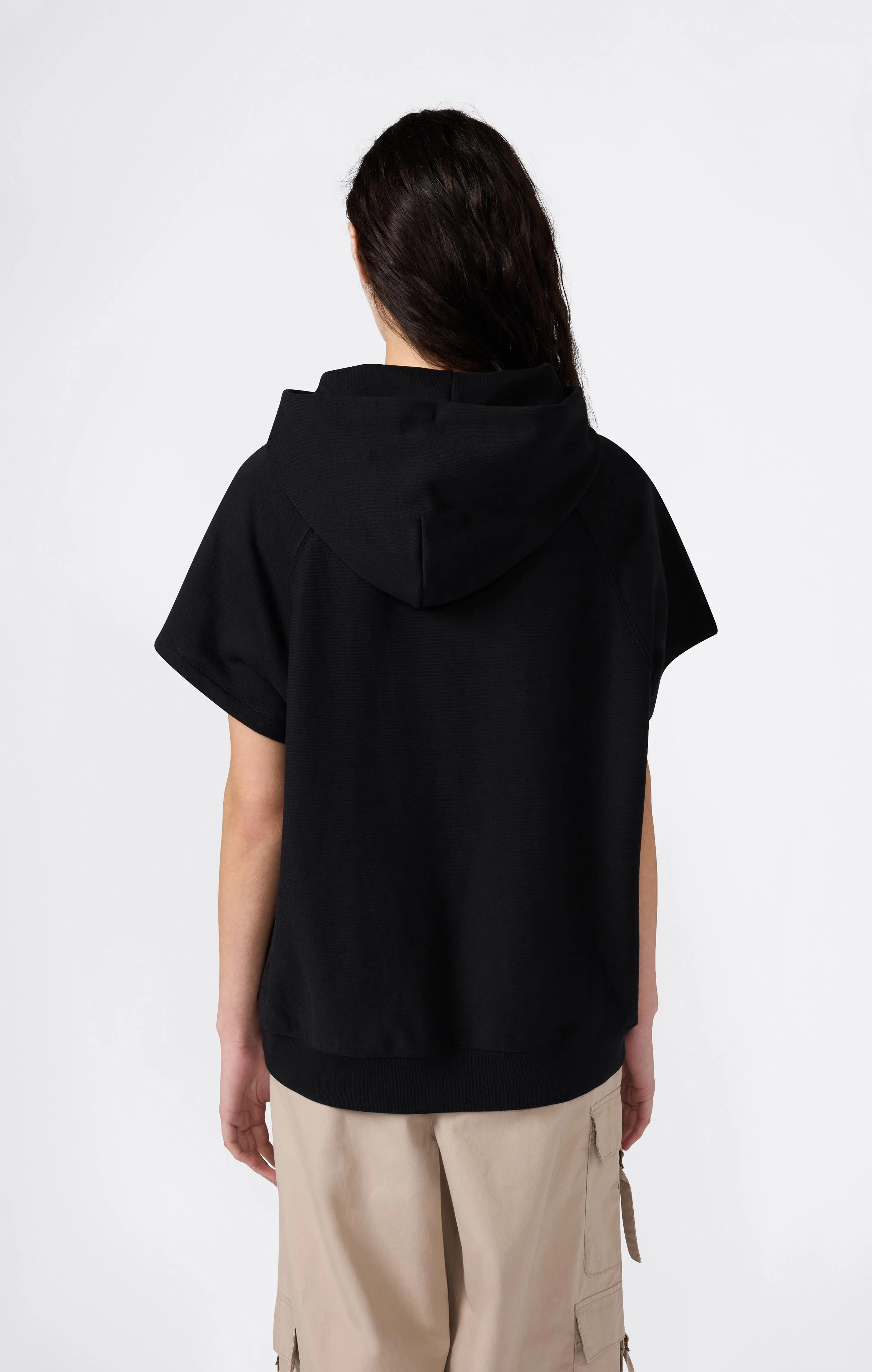 Women’s Lightweight Reverse Weave Sleeveless Hoodie - Image 3