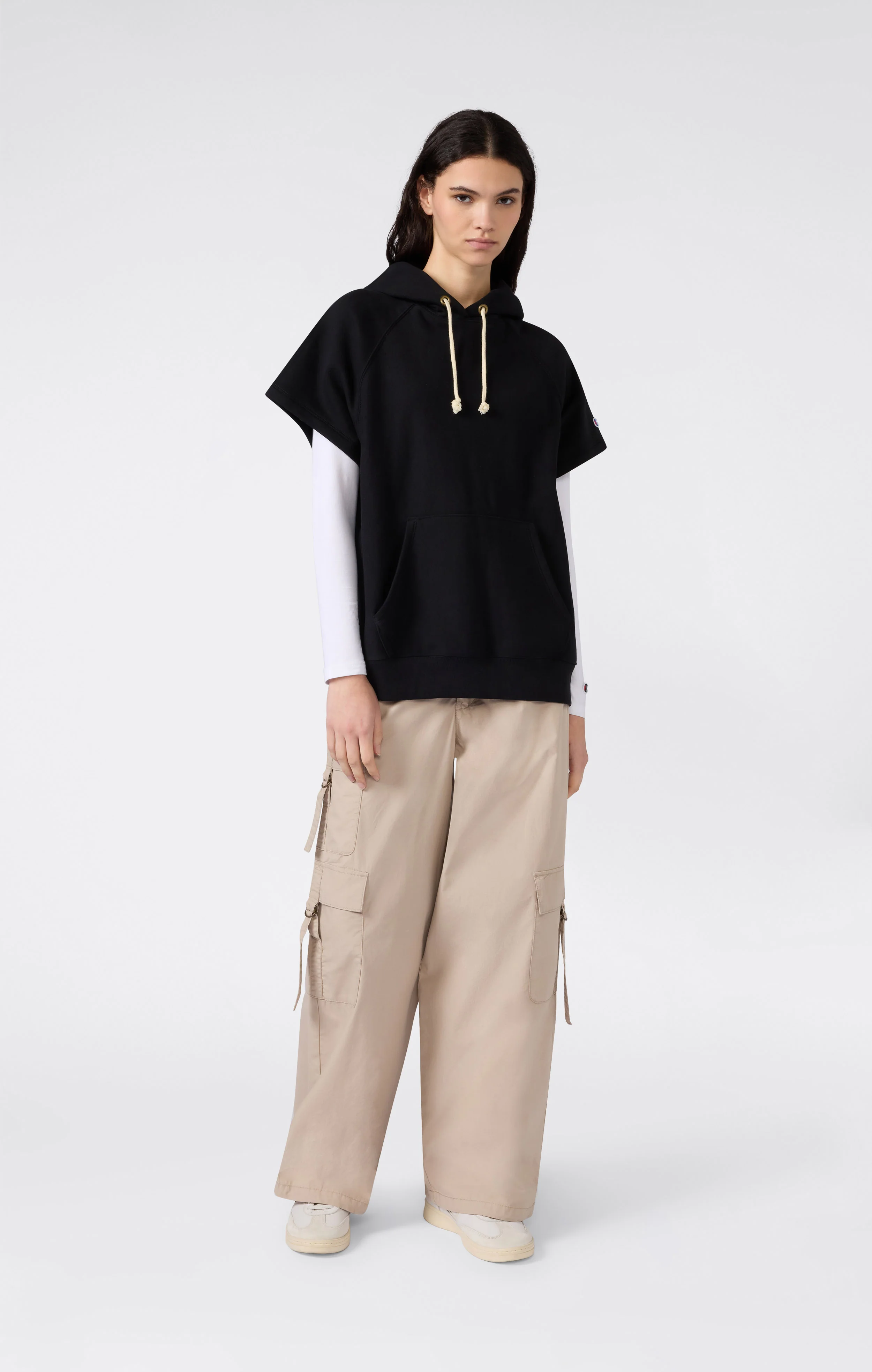 Women’s Lightweight Reverse Weave Sleeveless Hoodie - Image 4