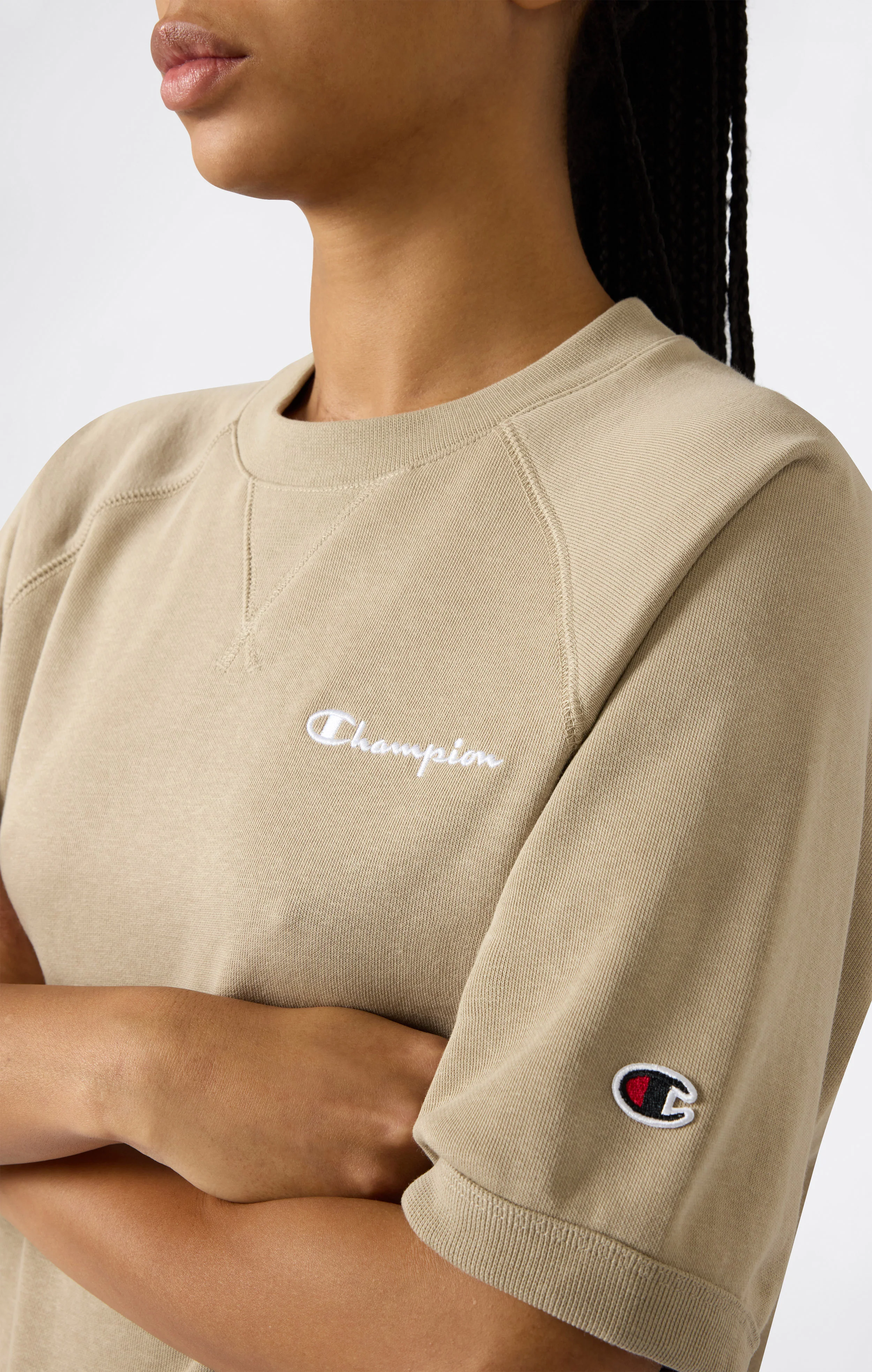 Women’s Lightweight Short Sleeve Crewneck Sweatshirt Icons - Image 2