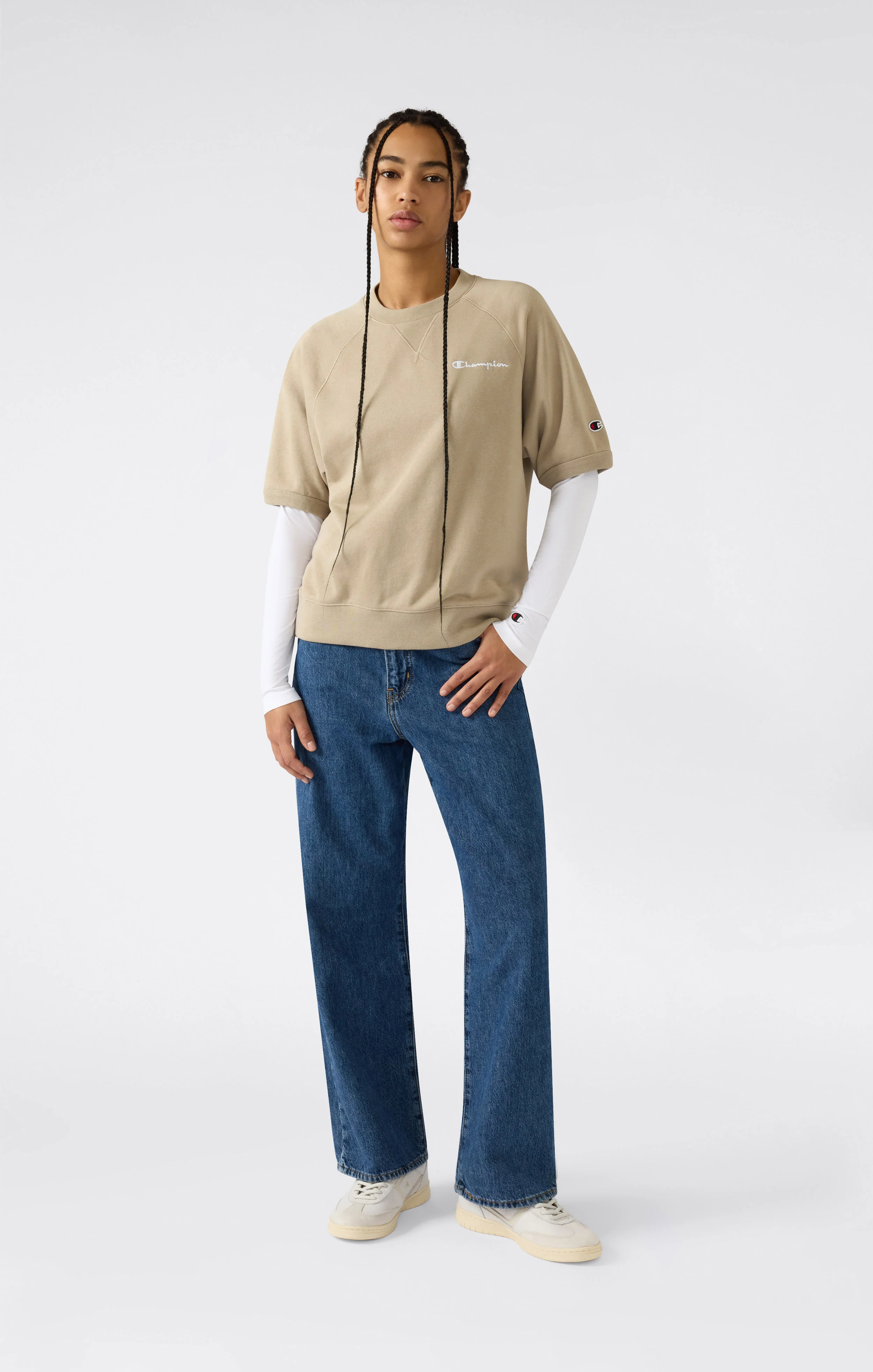 Women’s Lightweight Short Sleeve Crewneck Sweatshirt Icons - Image 4