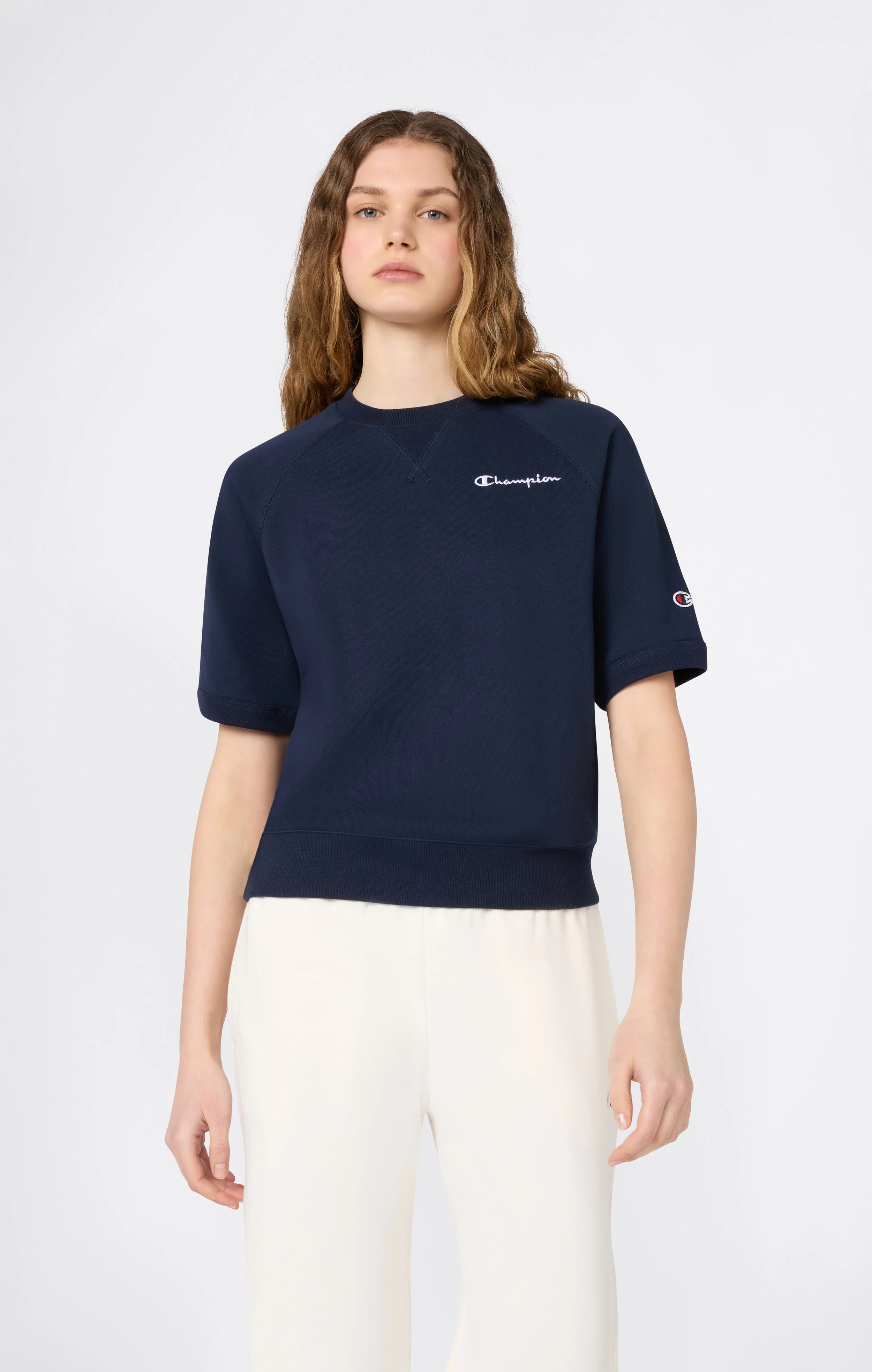 Women’s Lightweight Short Sleeve Crewneck Sweatshirt Icons
