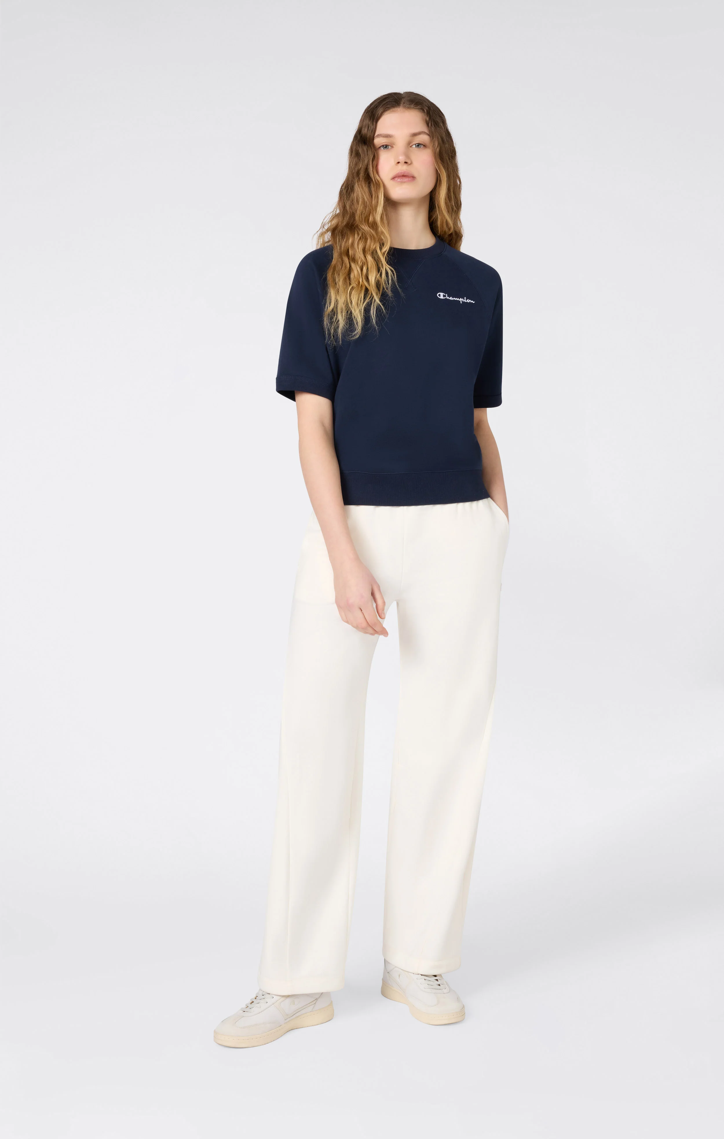 Women’s Lightweight Short Sleeve Crewneck Sweatshirt Icons - Image 2