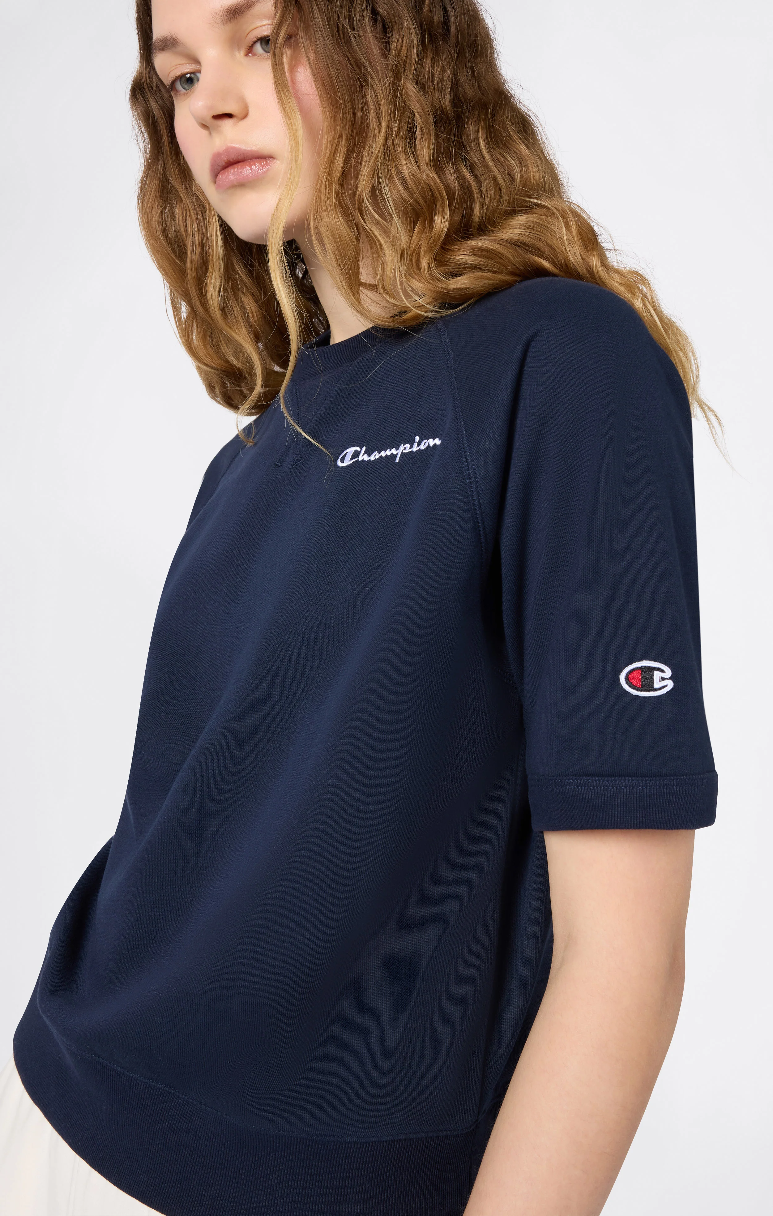Women’s Lightweight Short Sleeve Crewneck Sweatshirt Icons - Image 3