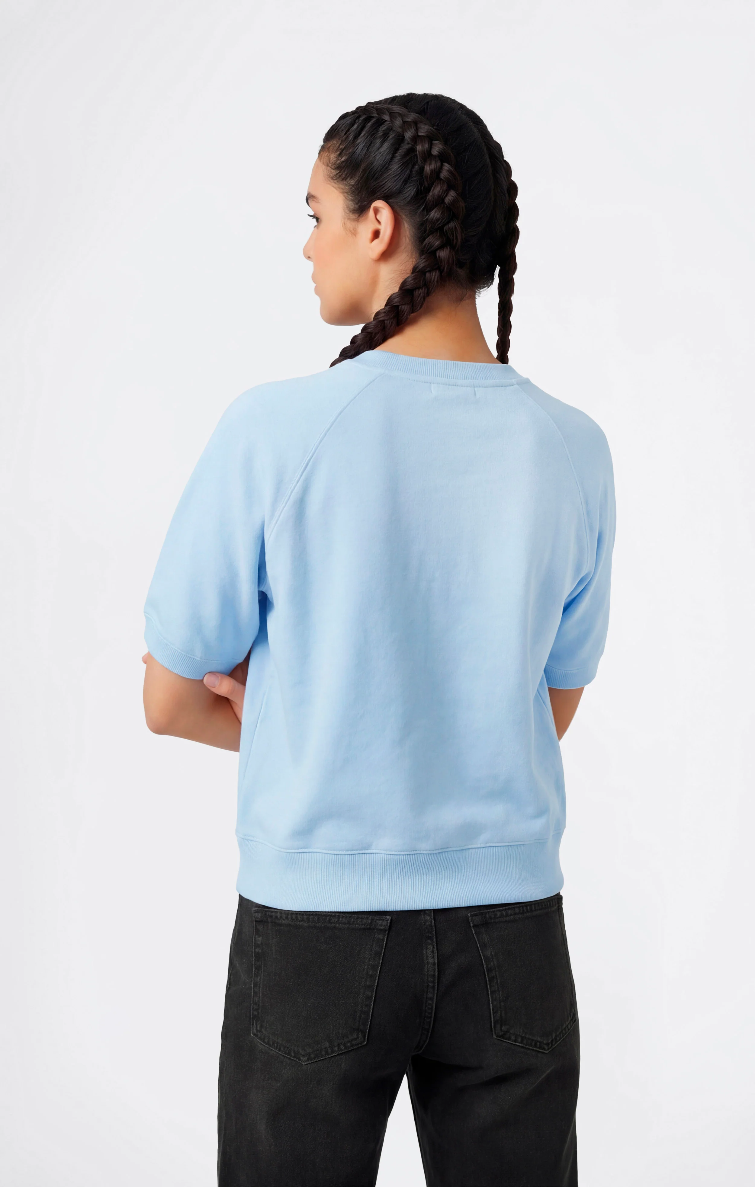Women’s Lightweight Short Sleeve Crewneck Sweatshirt Icons - Image 3