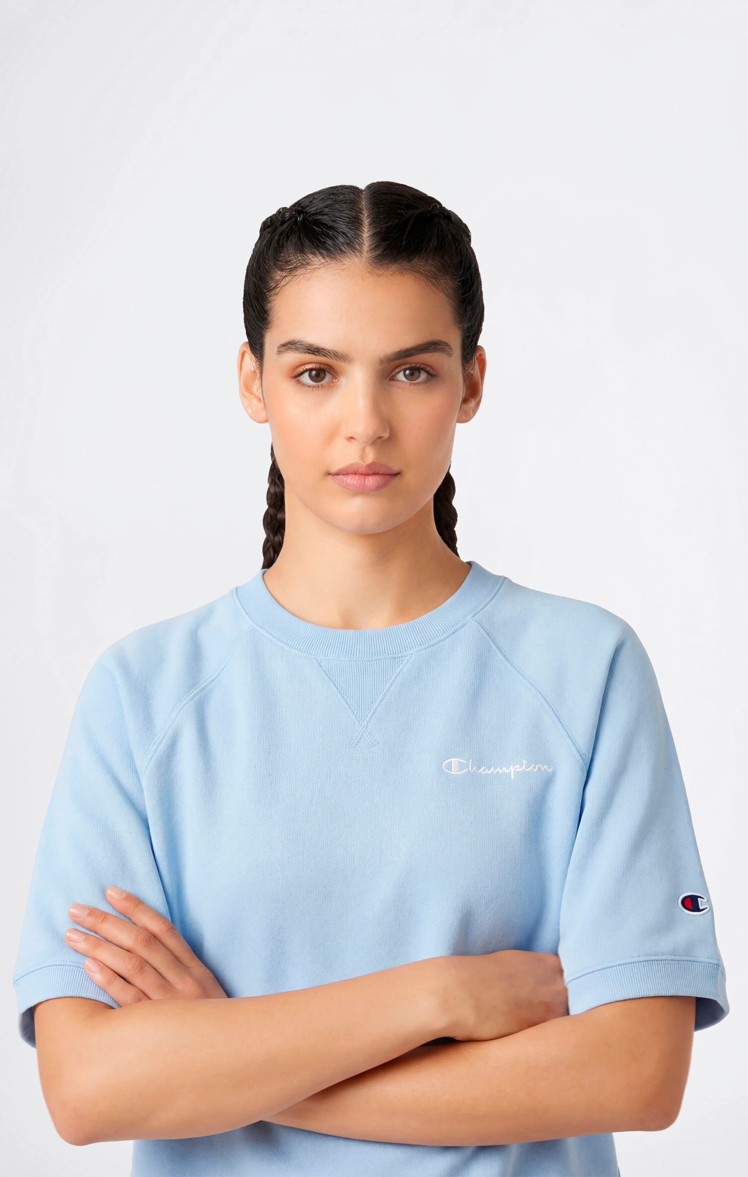 Women’s Lightweight Short Sleeve Crewneck Sweatshirt Icons - Image 4