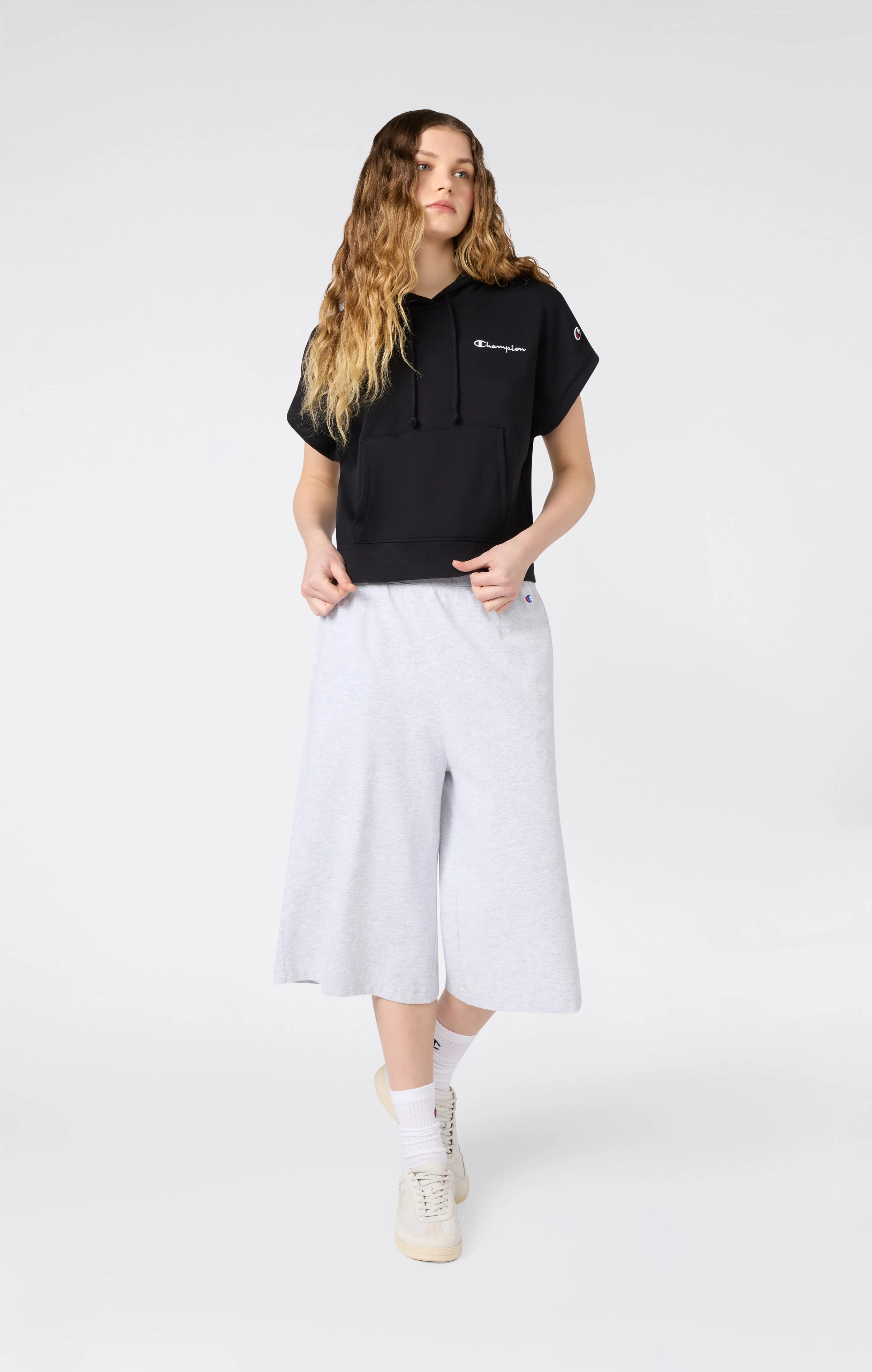 Women’s Lightweight Short Sleeve Hooded Sweatshirt Icons - Image 2