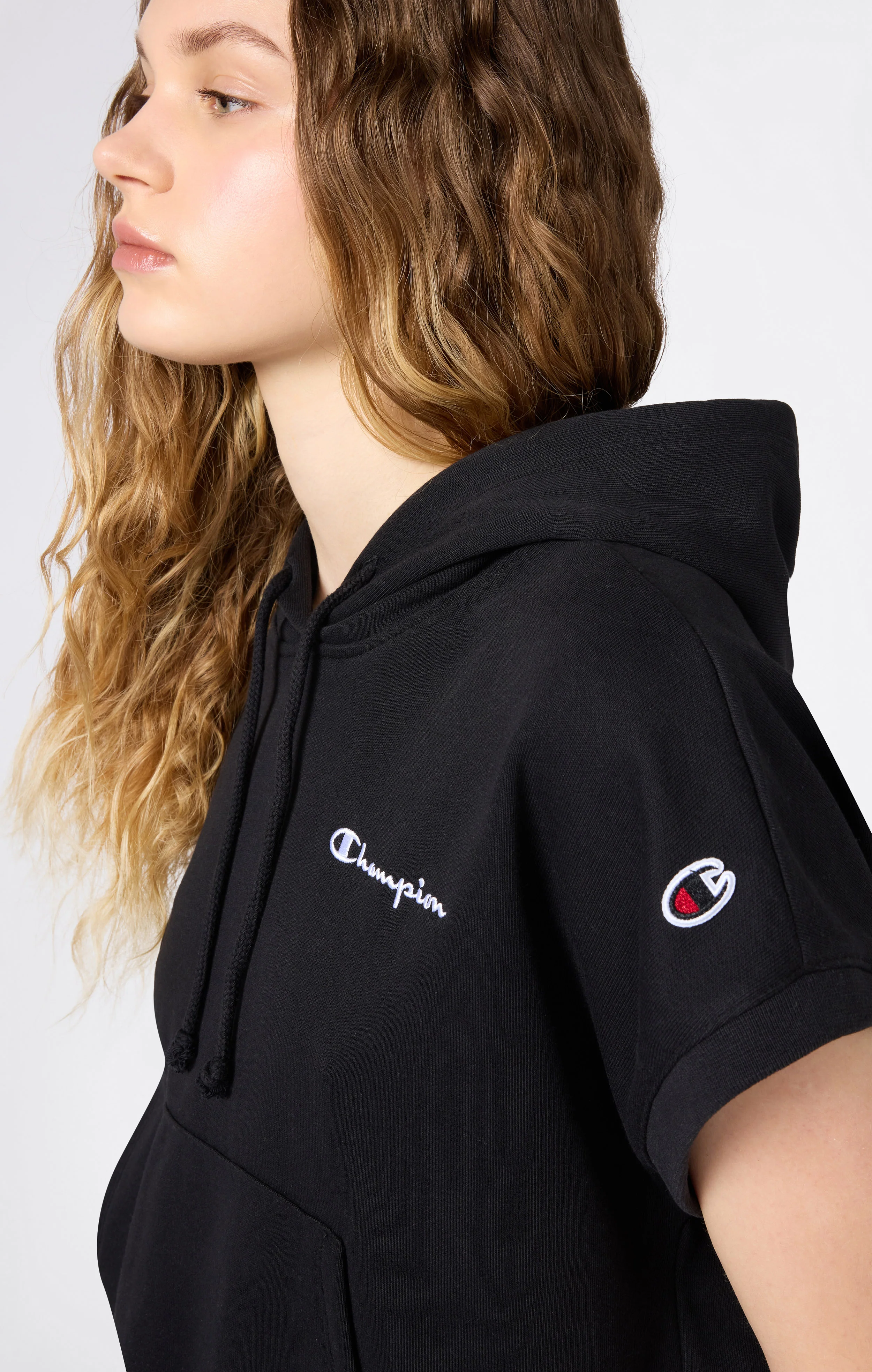 Women’s Lightweight Short Sleeve Hooded Sweatshirt Icons - Image 3