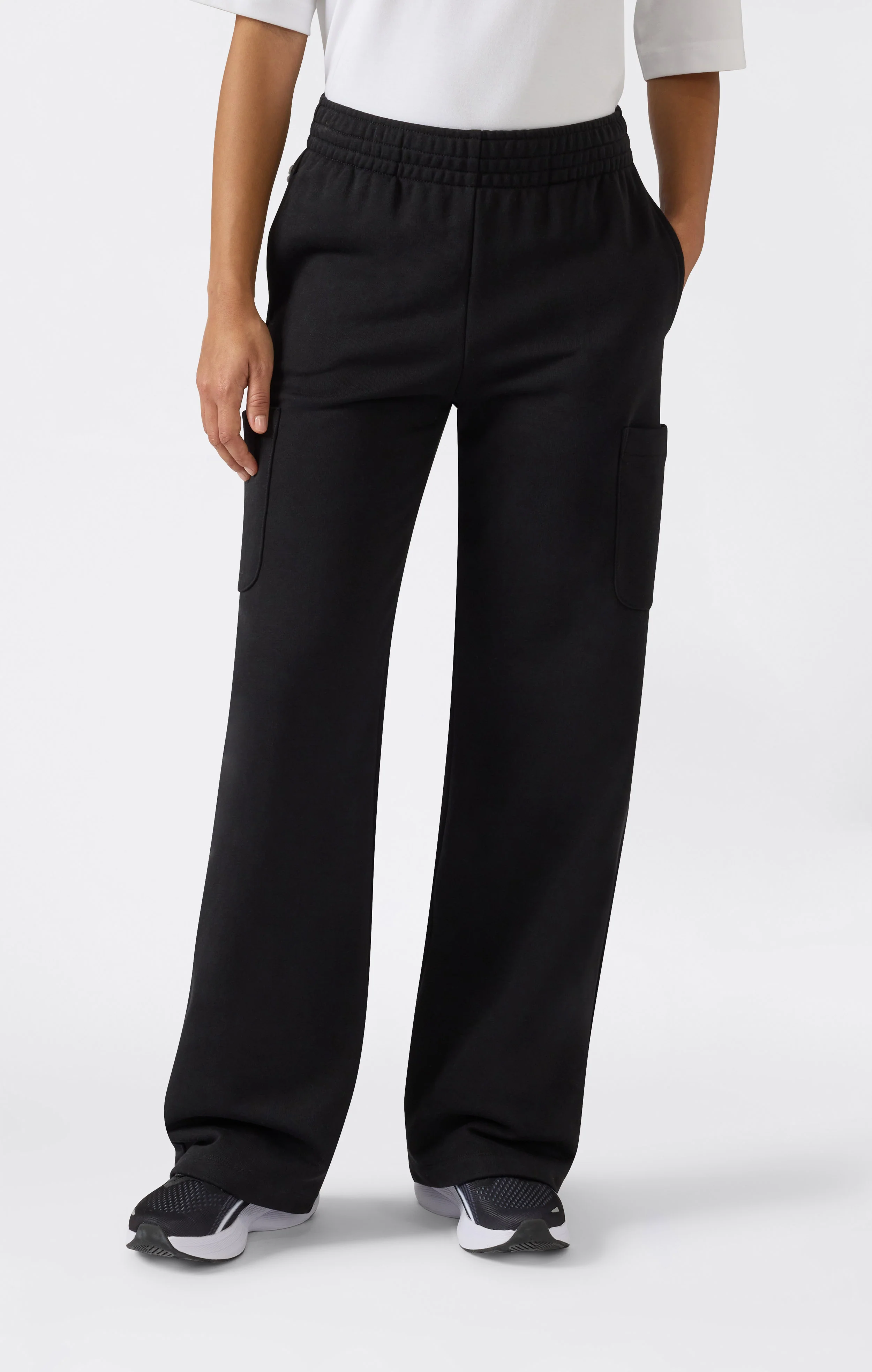 Women’s Lightweight Wide Leg Fleece Jogger Pants Icons