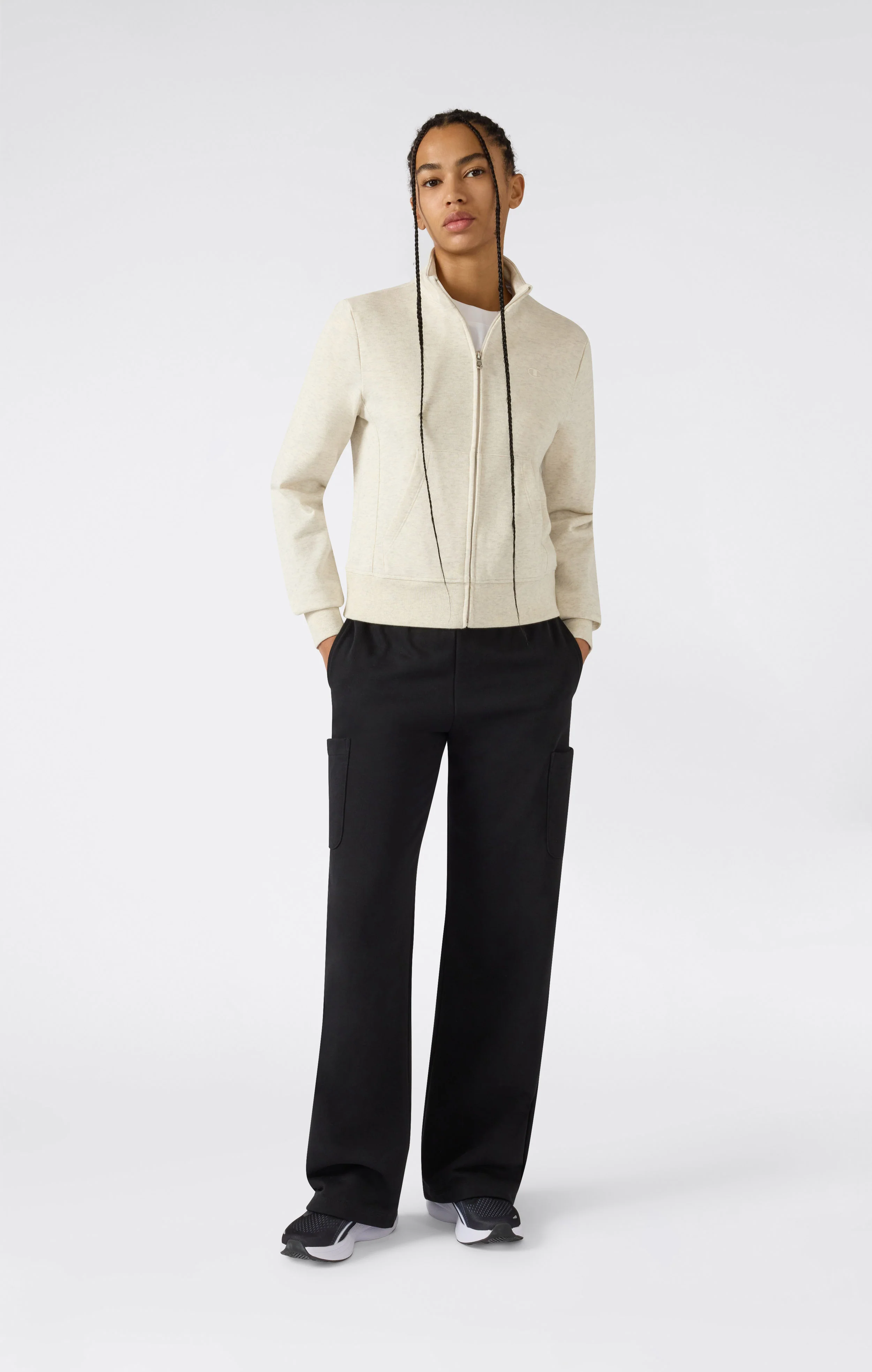 Women’s Lightweight Wide Leg Fleece Jogger Pants Icons - Image 4