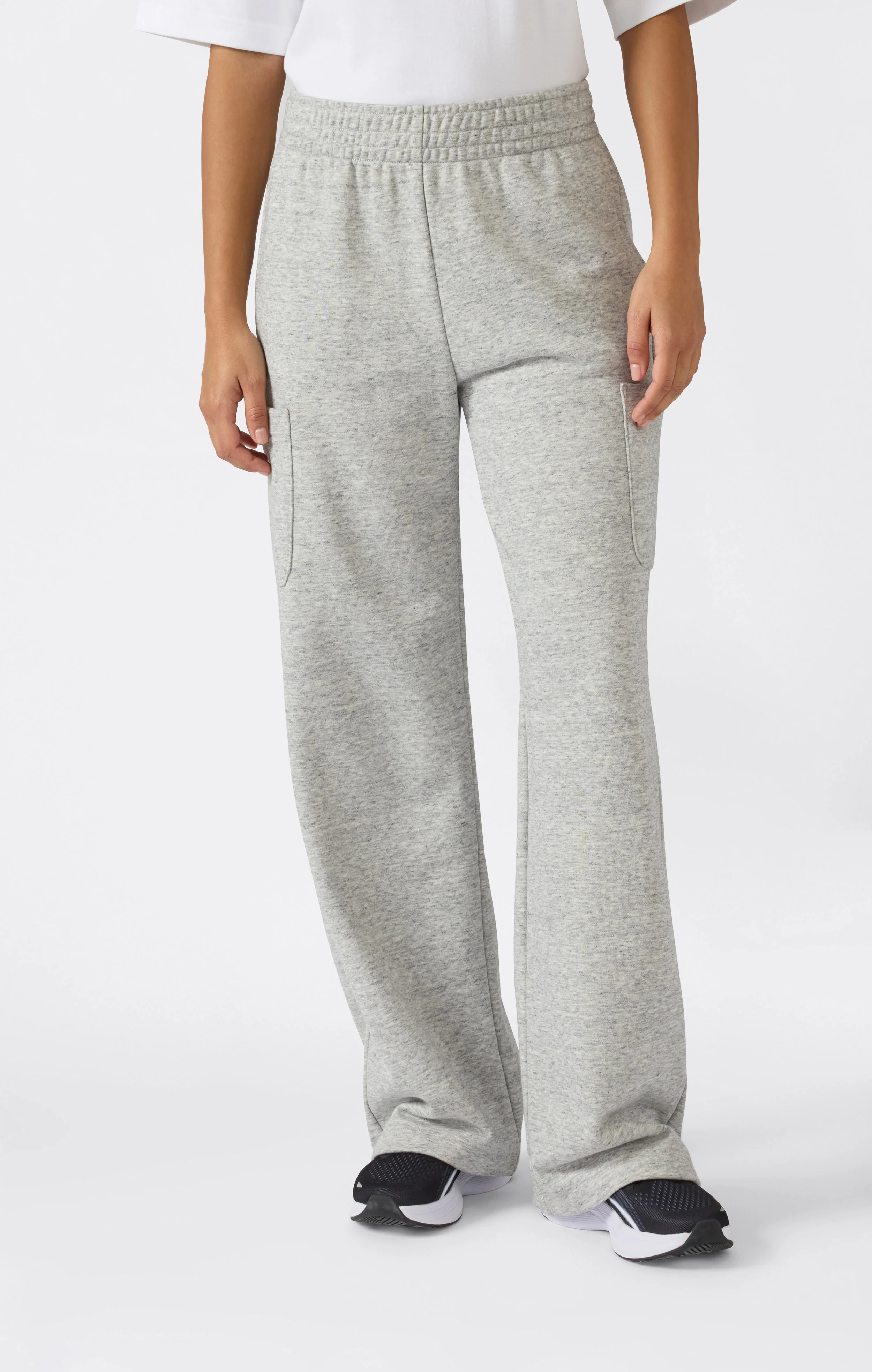 Women’s Lightweight Wide Leg Fleece Jogger Pants Icons