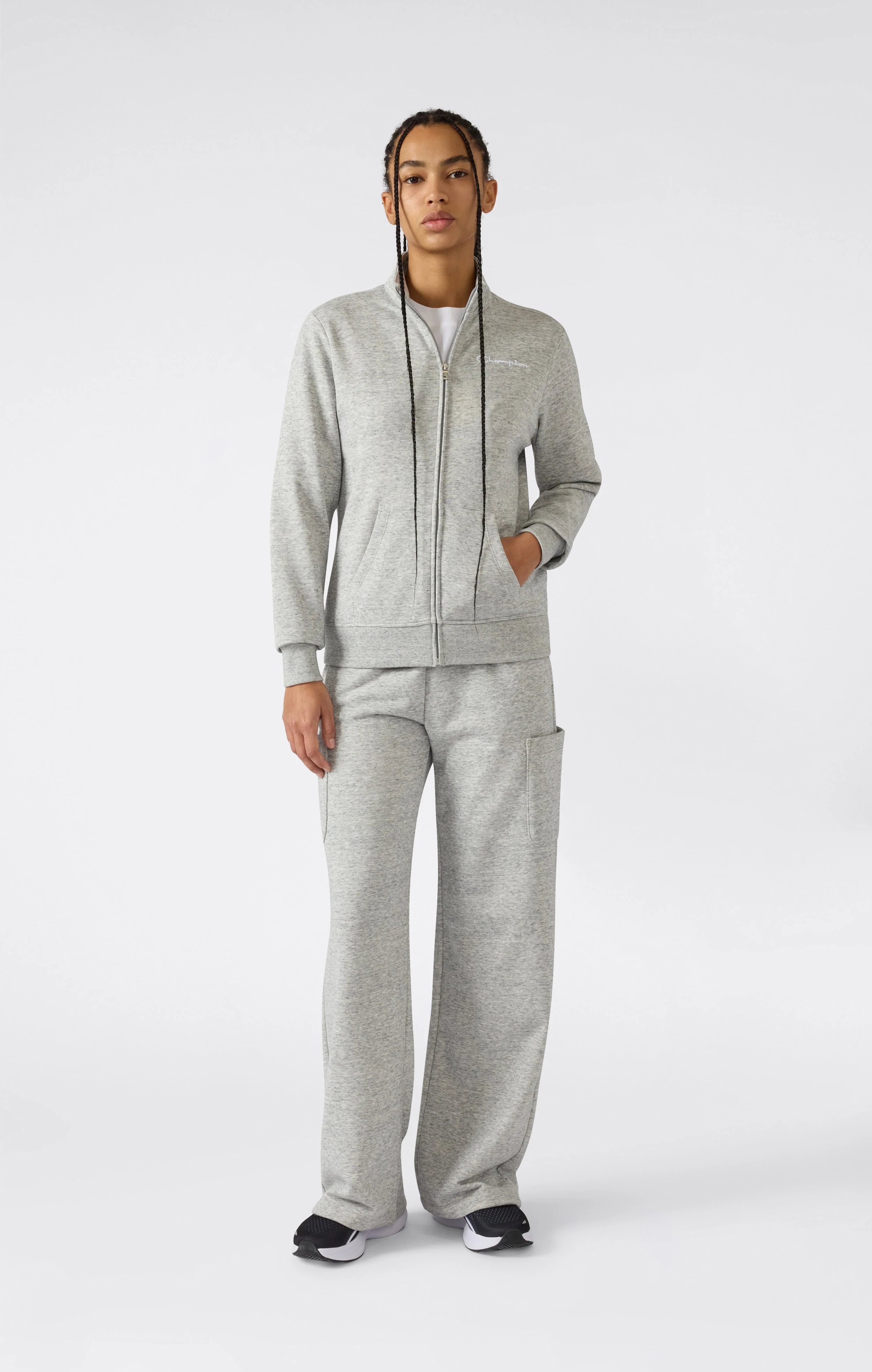 Women’s Lightweight Wide Leg Fleece Jogger Pants Icons - Image 4
