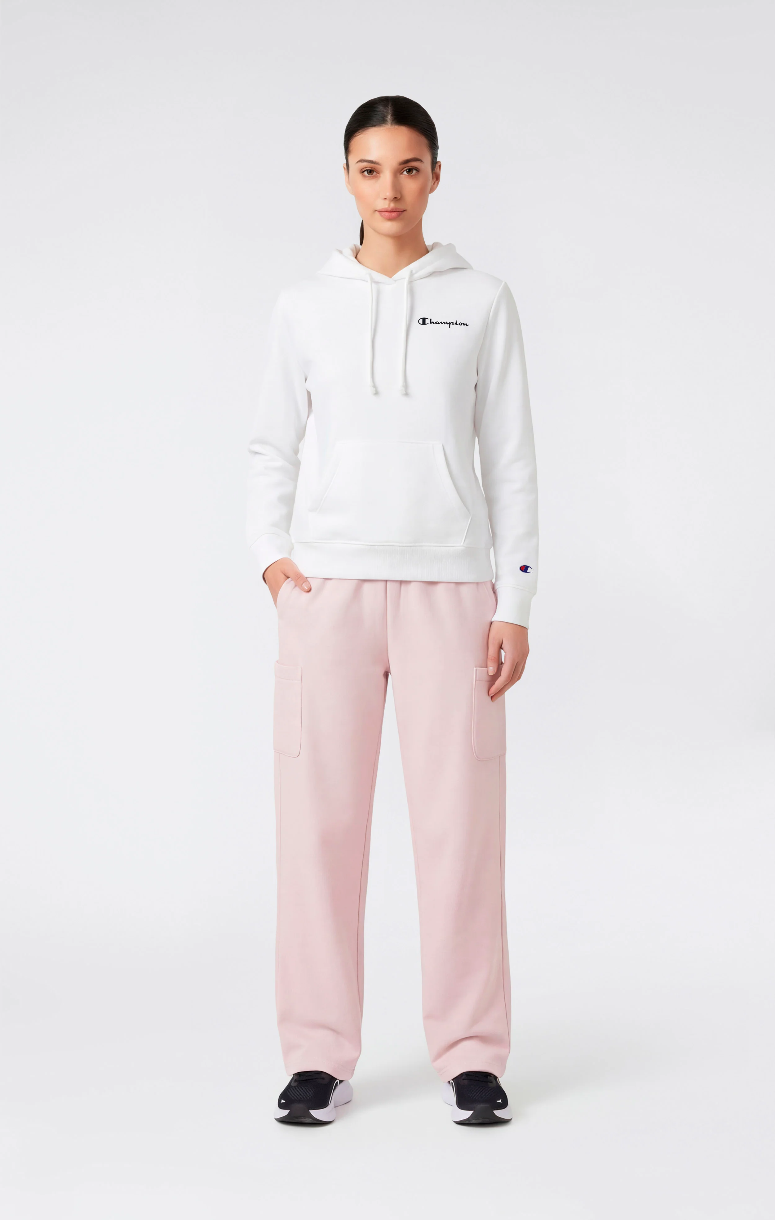 Women’s Lightweight Wide Leg Fleece Jogger Pants Icons - Image 2
