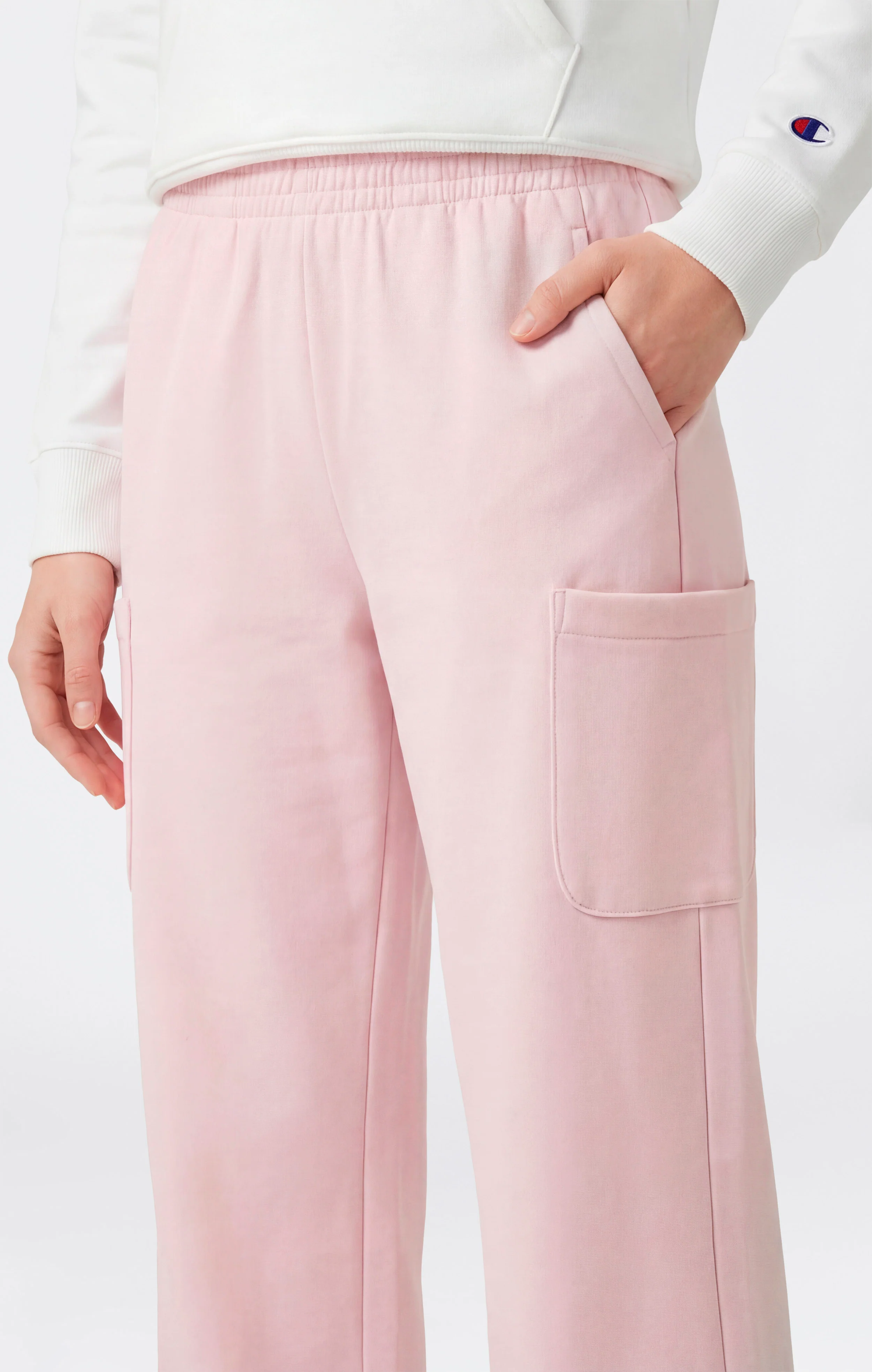 Women’s Lightweight Wide Leg Fleece Jogger Pants Icons - Image 4