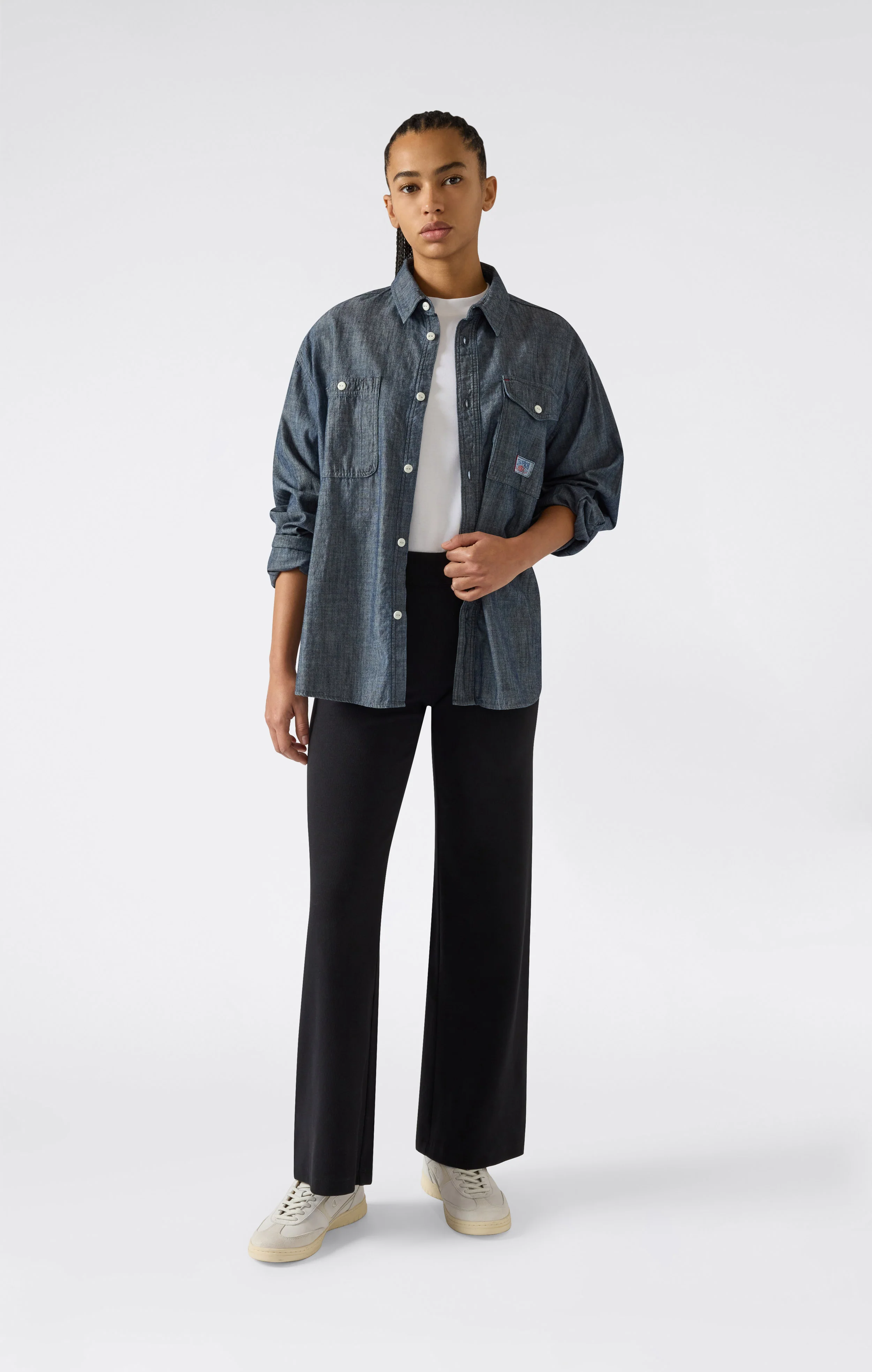Women’s Lightweight Wide Leg Ribbed Pants Icons - Image 4