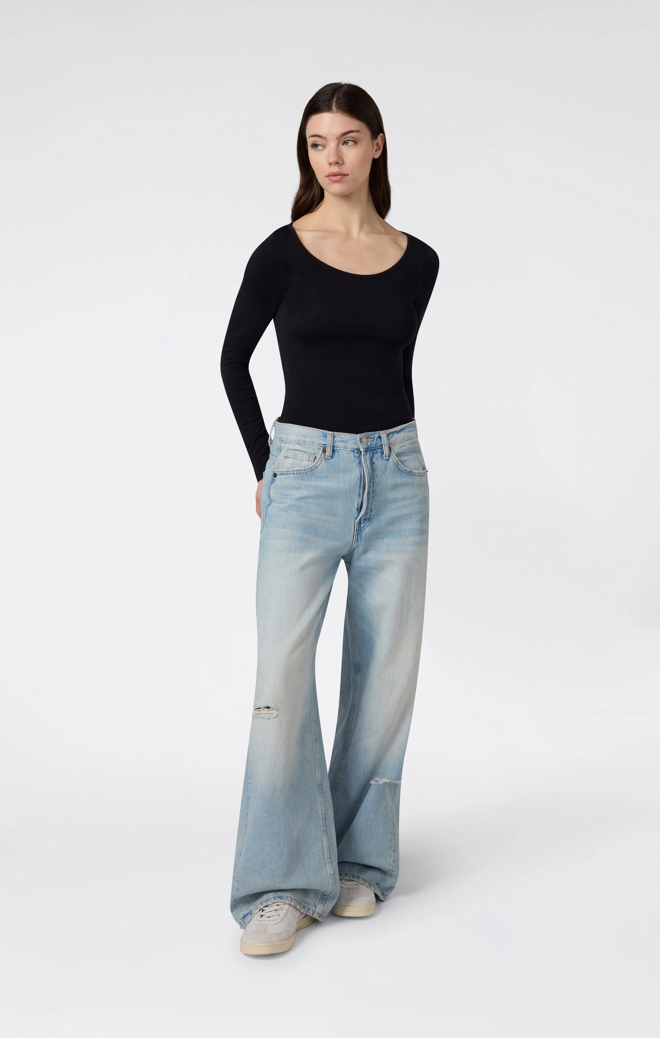Women’s Long Sleeve Scoop Neck T-Shirt - Image 2