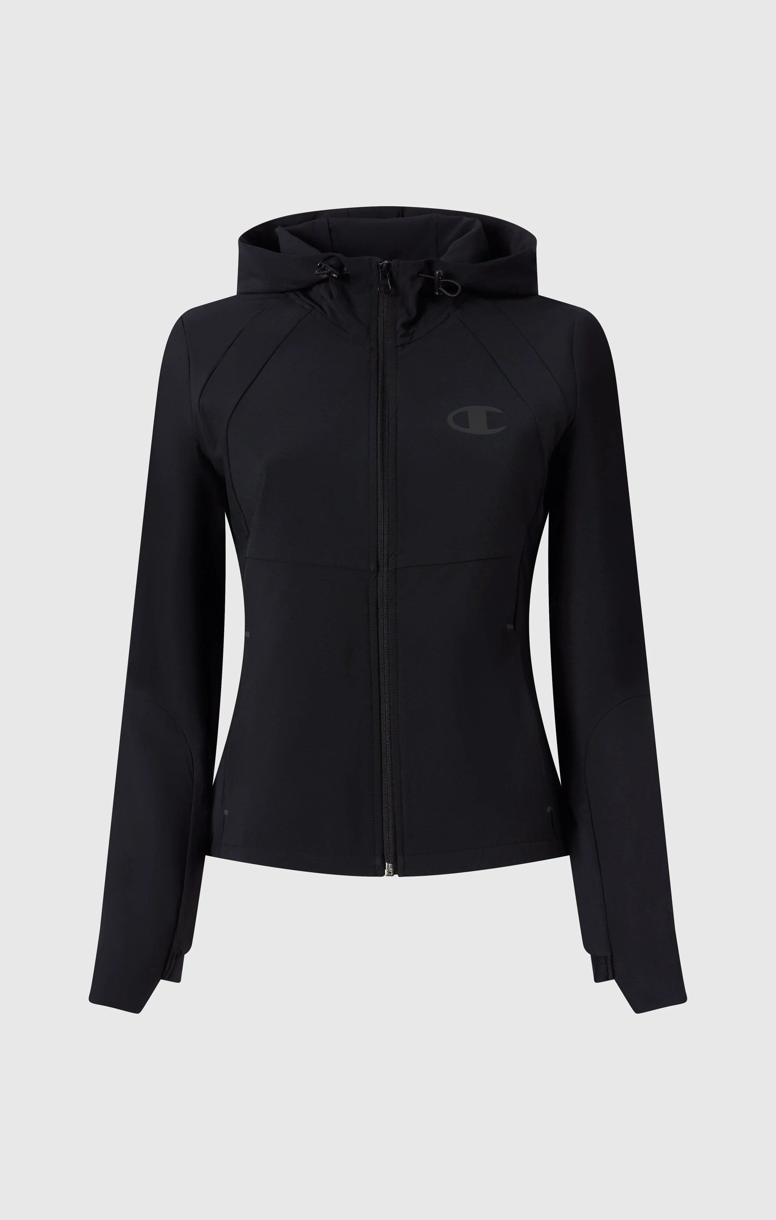 Women’s Stretch Nylon Hooded Track Top Slim Fit - Image 4