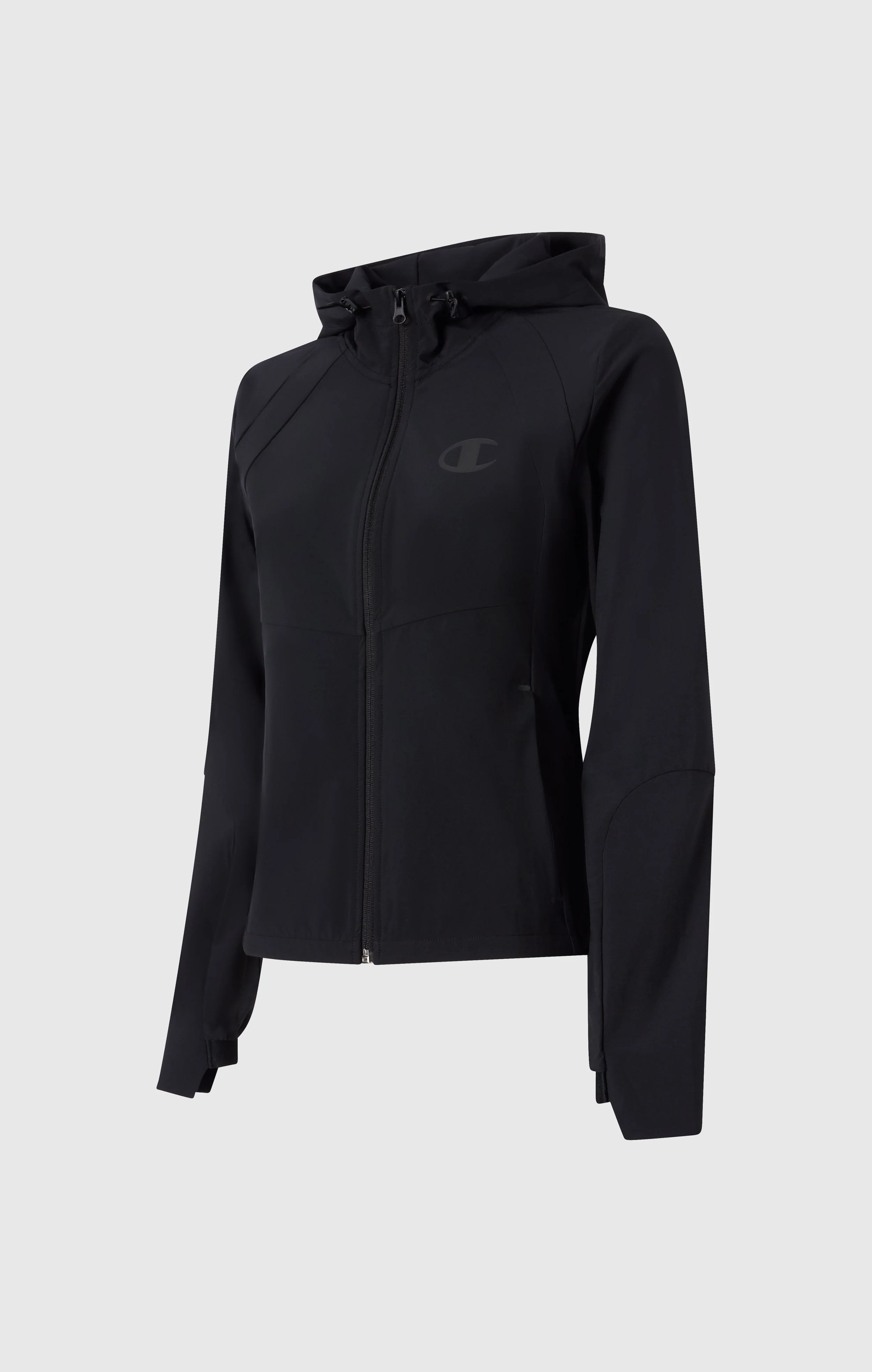 Women’s Stretch Nylon Hooded Track Top Slim Fit - Image 6