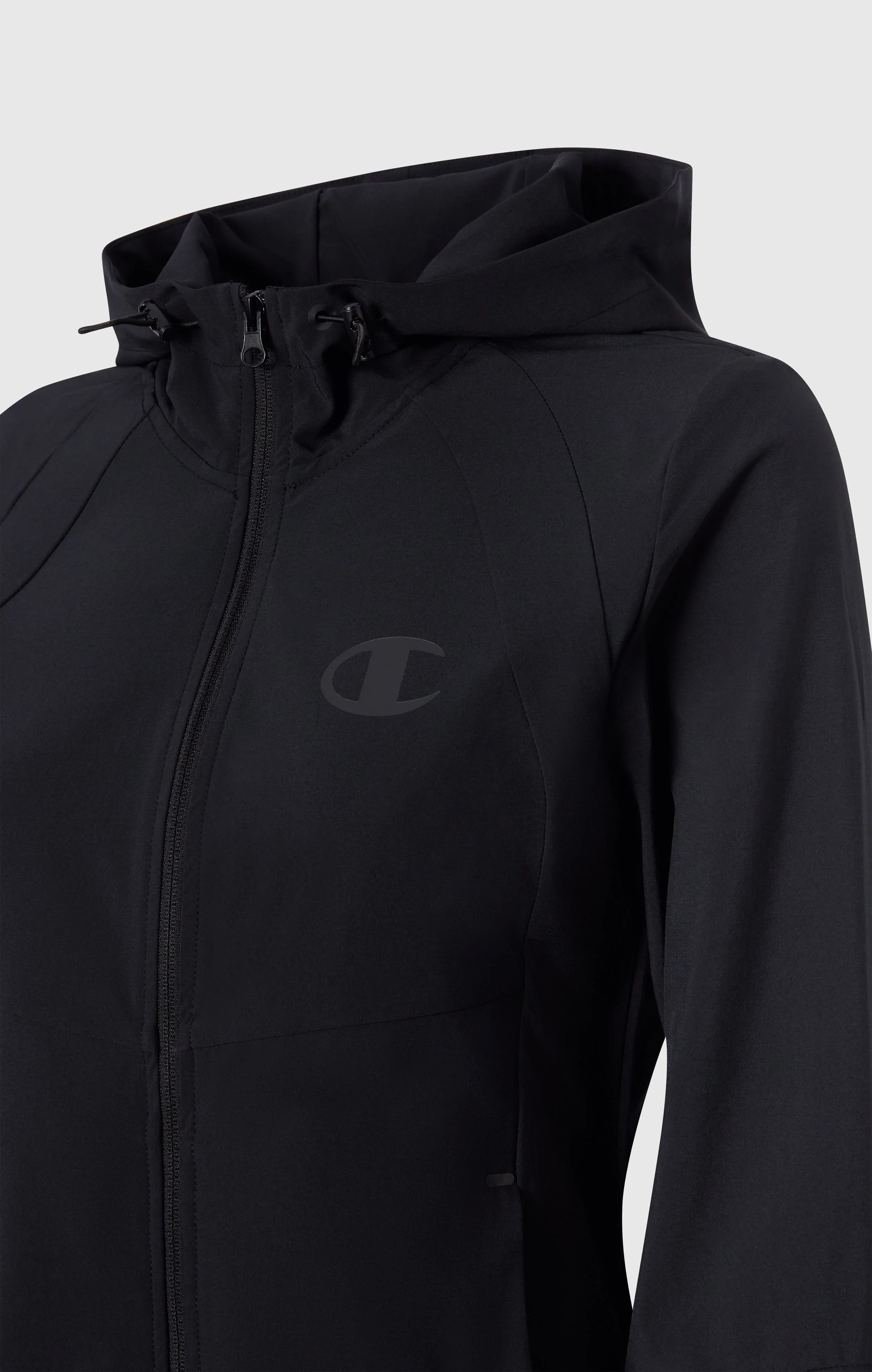 Women’s Stretch Nylon Hooded Track Top Slim Fit - Image 7