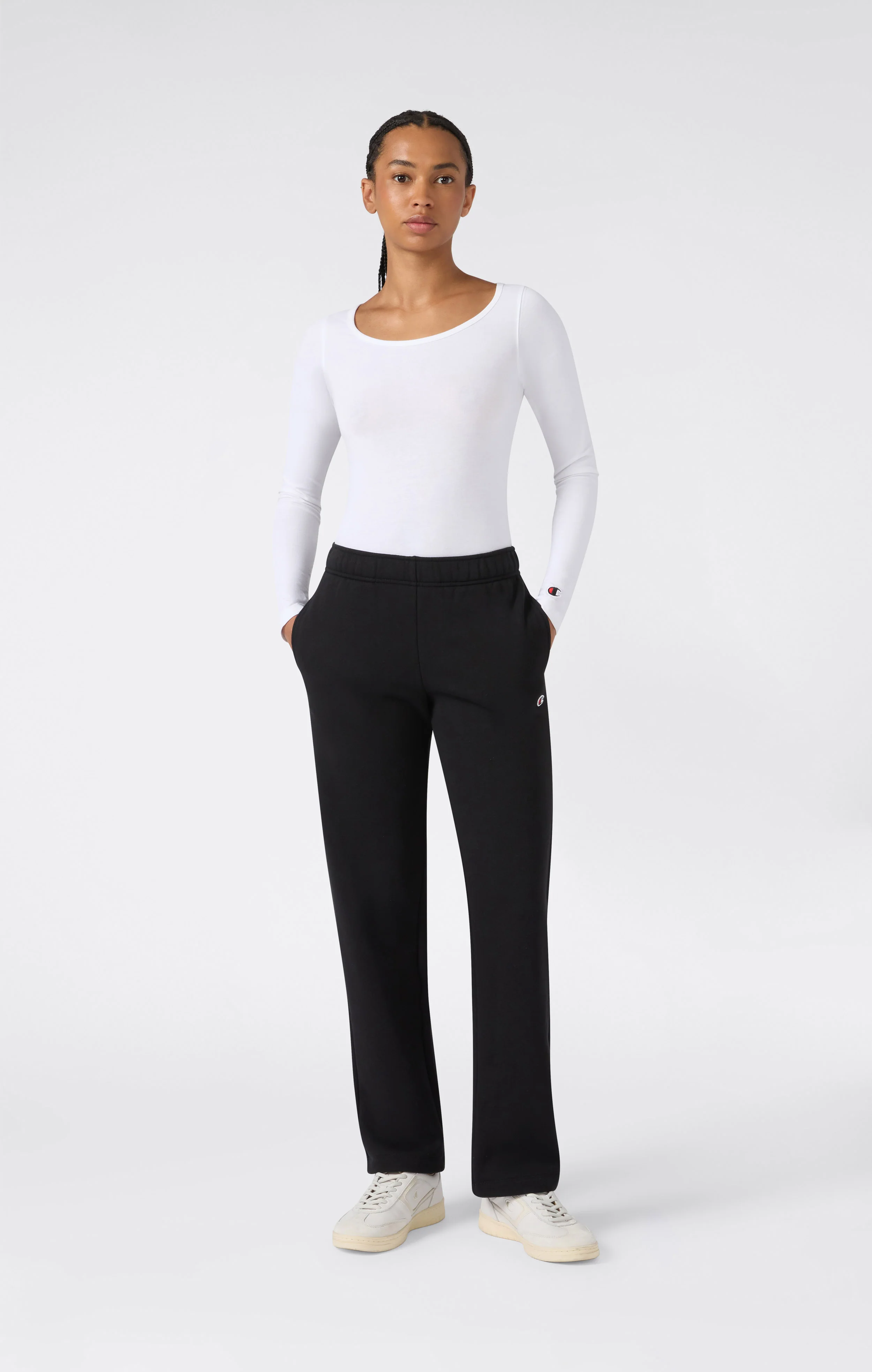 Women’s Straight Hem Fleece Joggers Icons - Image 2