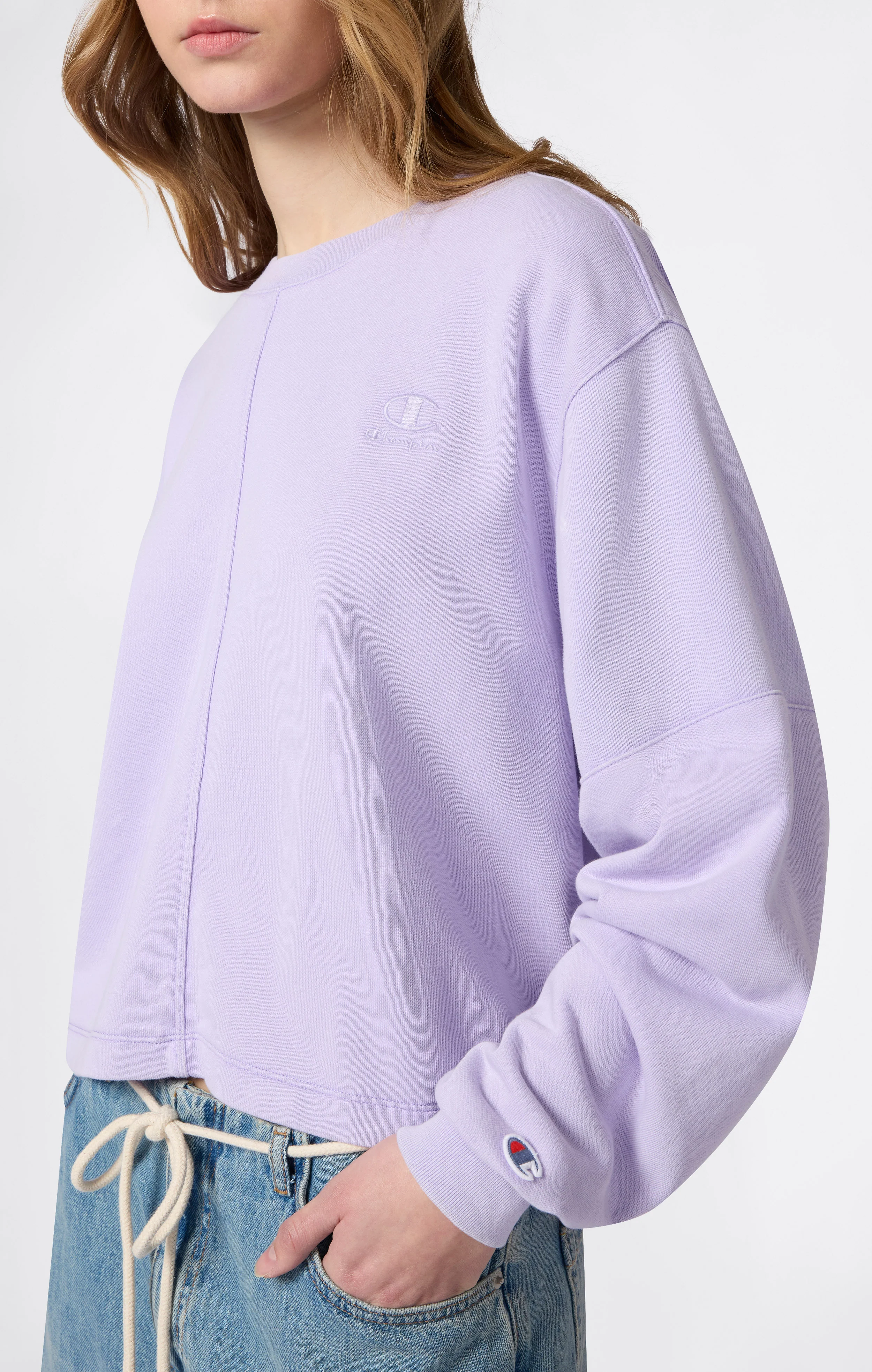 Women’s Washed Effect Crewneck Sweatshirt Icons - Image 4