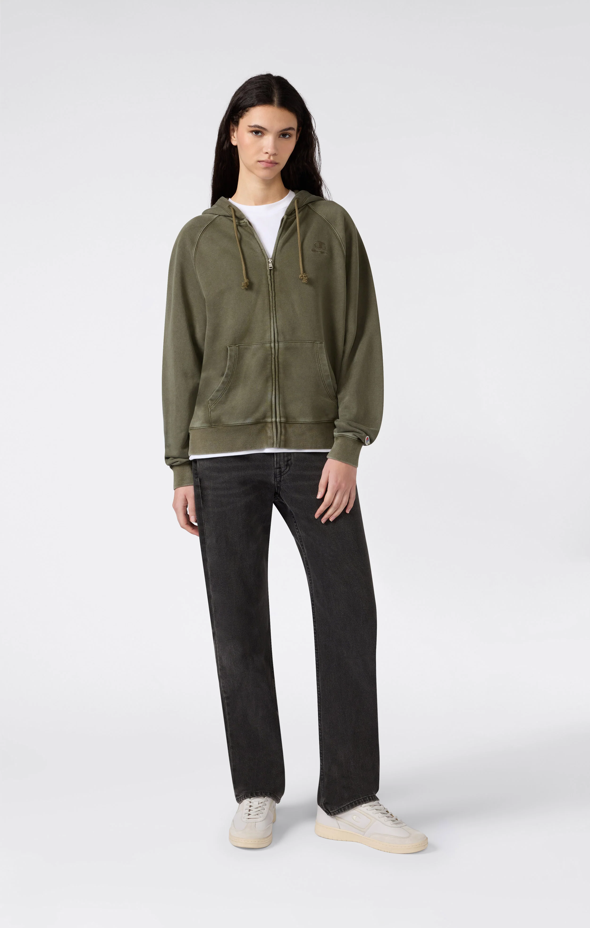 Women’s Washed Effect Full Zip Hoodie Icons - Image 4