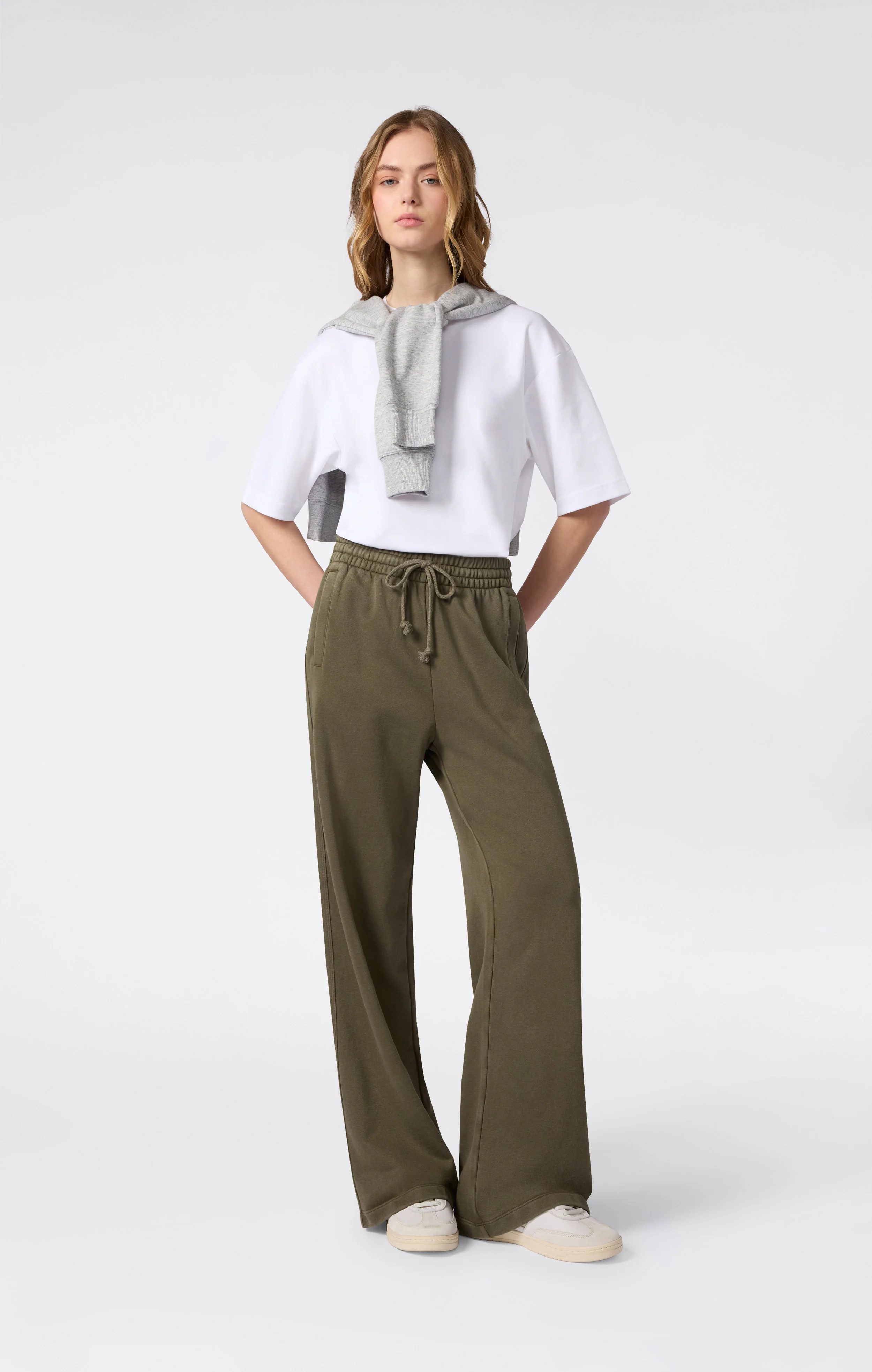 Women’s Washed Effect Wide Leg Pants Icons - Image 2