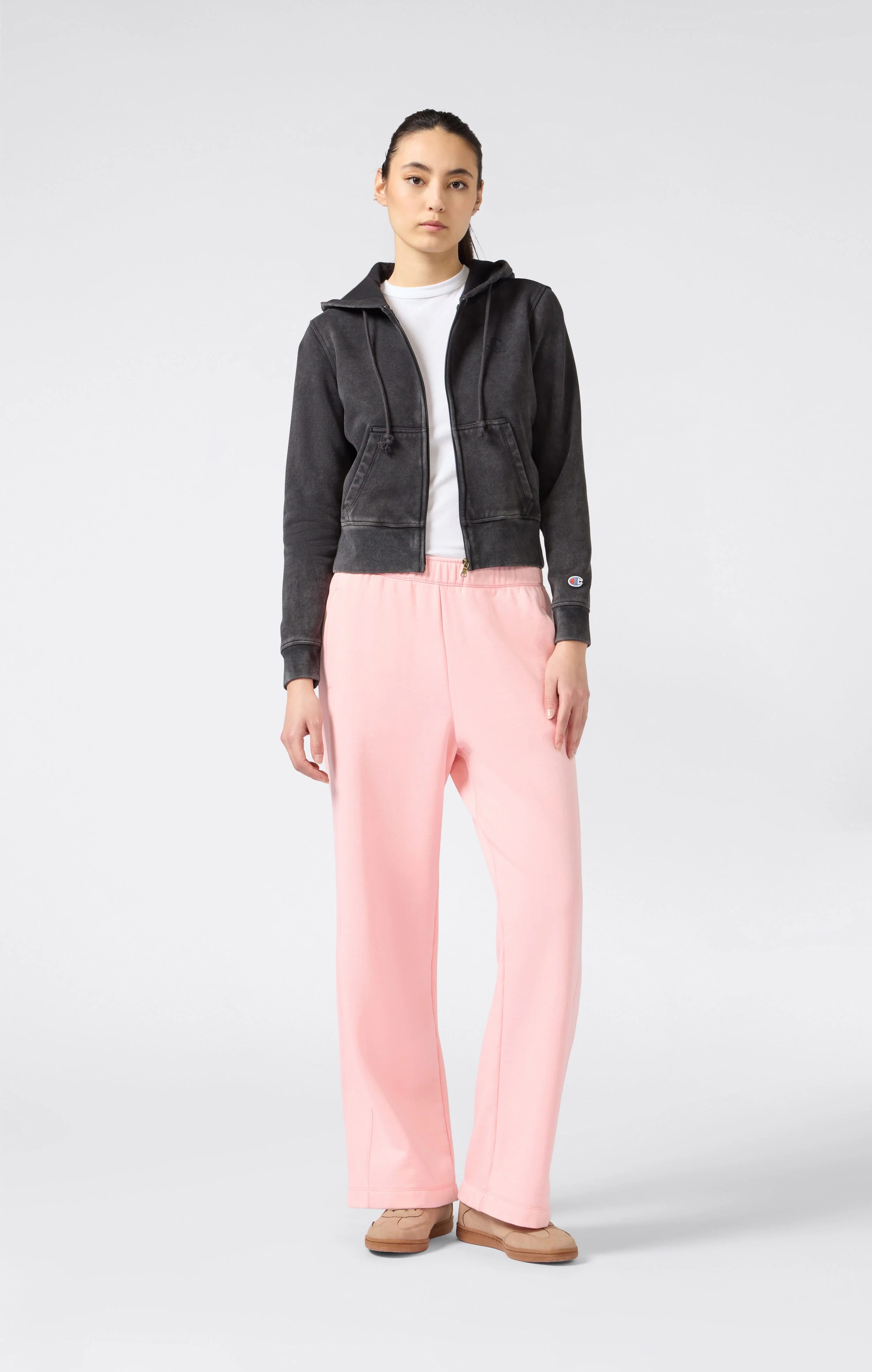 Women's Washed Full Zip Fleece Hoodie Icons - Image 3