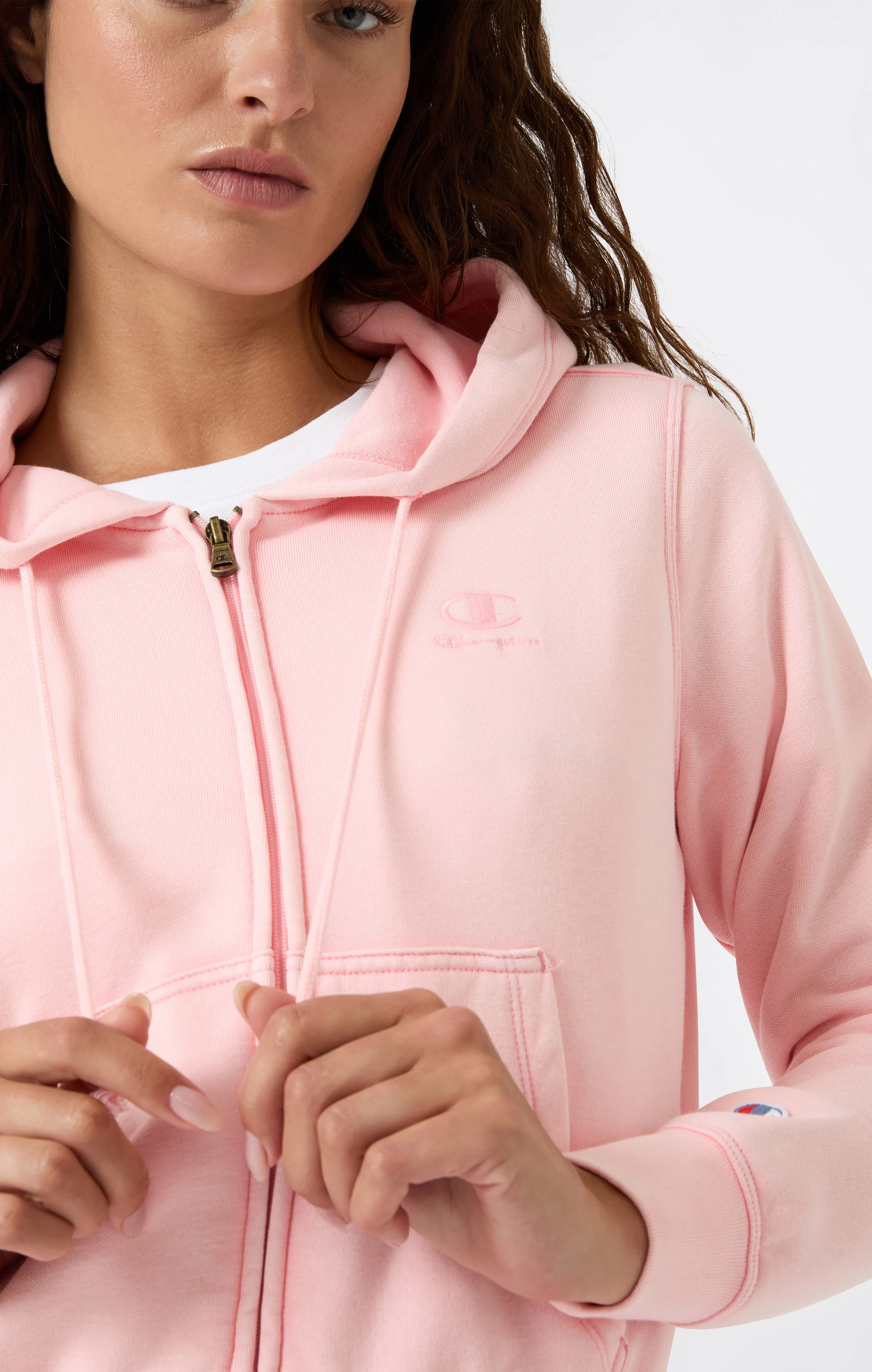Women's Washed Full Zip Fleece Hoodie Icons - Image 3