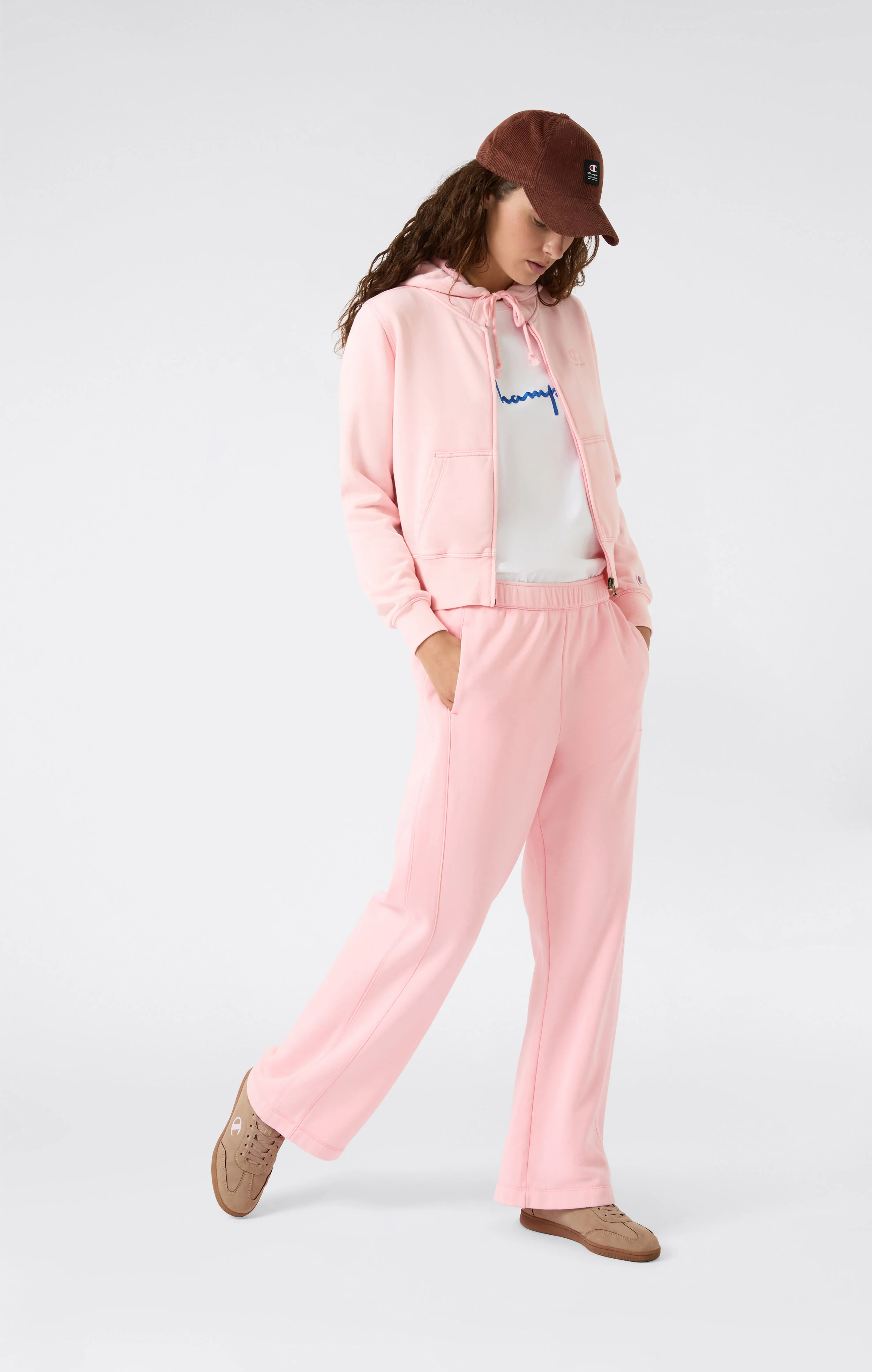 Women's Washed Full Zip Fleece Hoodie Icons - Image 4