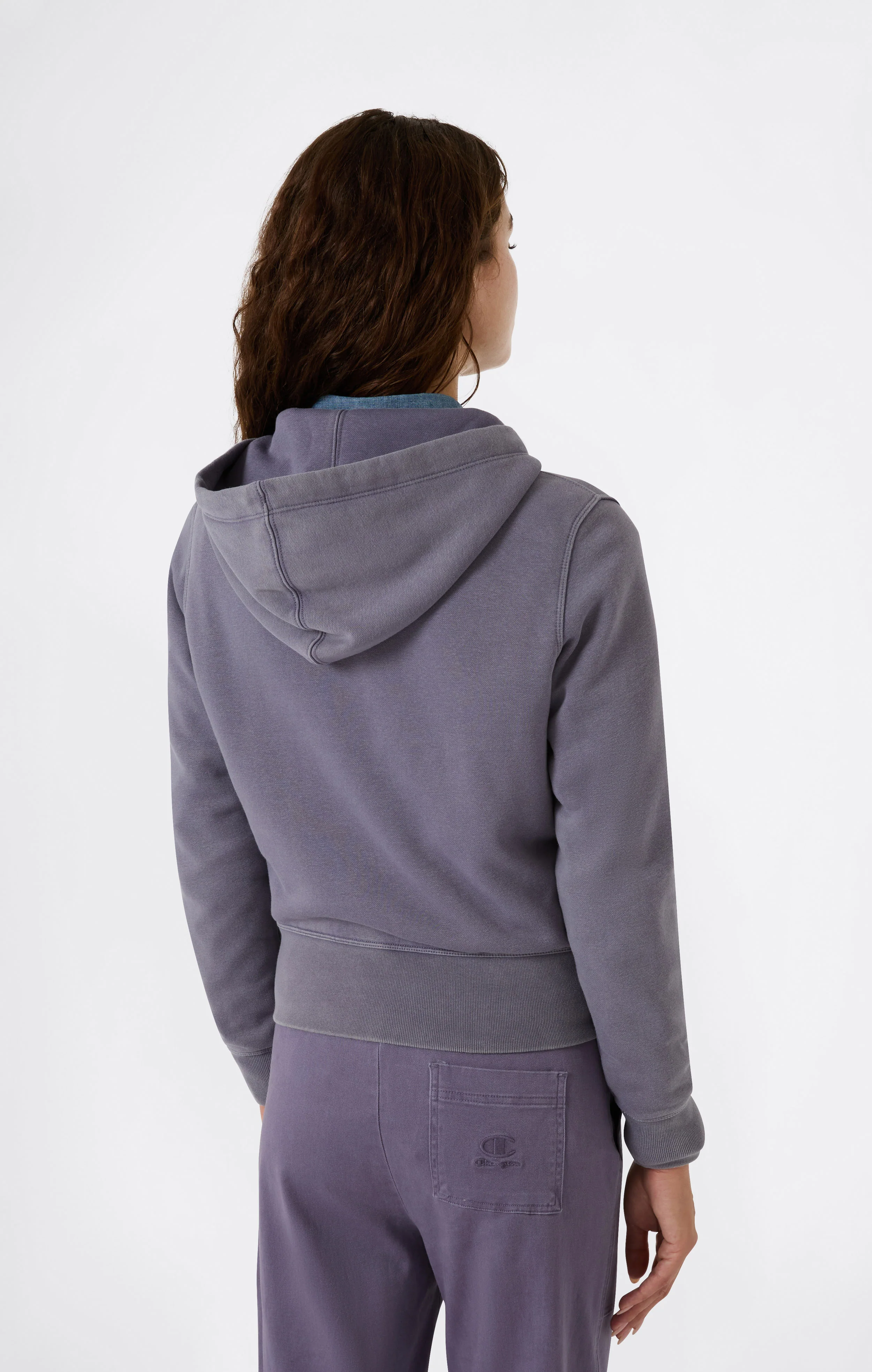 Women's Washed Full Zip Fleece Hoodie Icons - Image 4