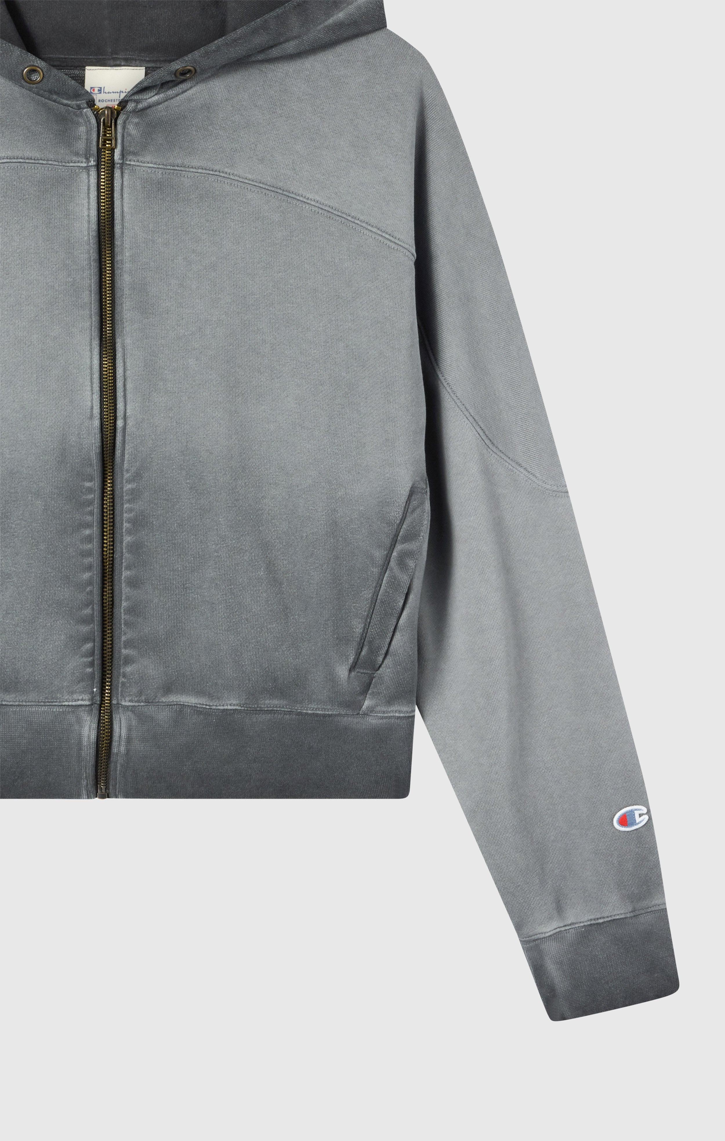 Women’s Washed Full Zip Heavyweight Sweatshirt Hoodie Time Capsule - Image 7