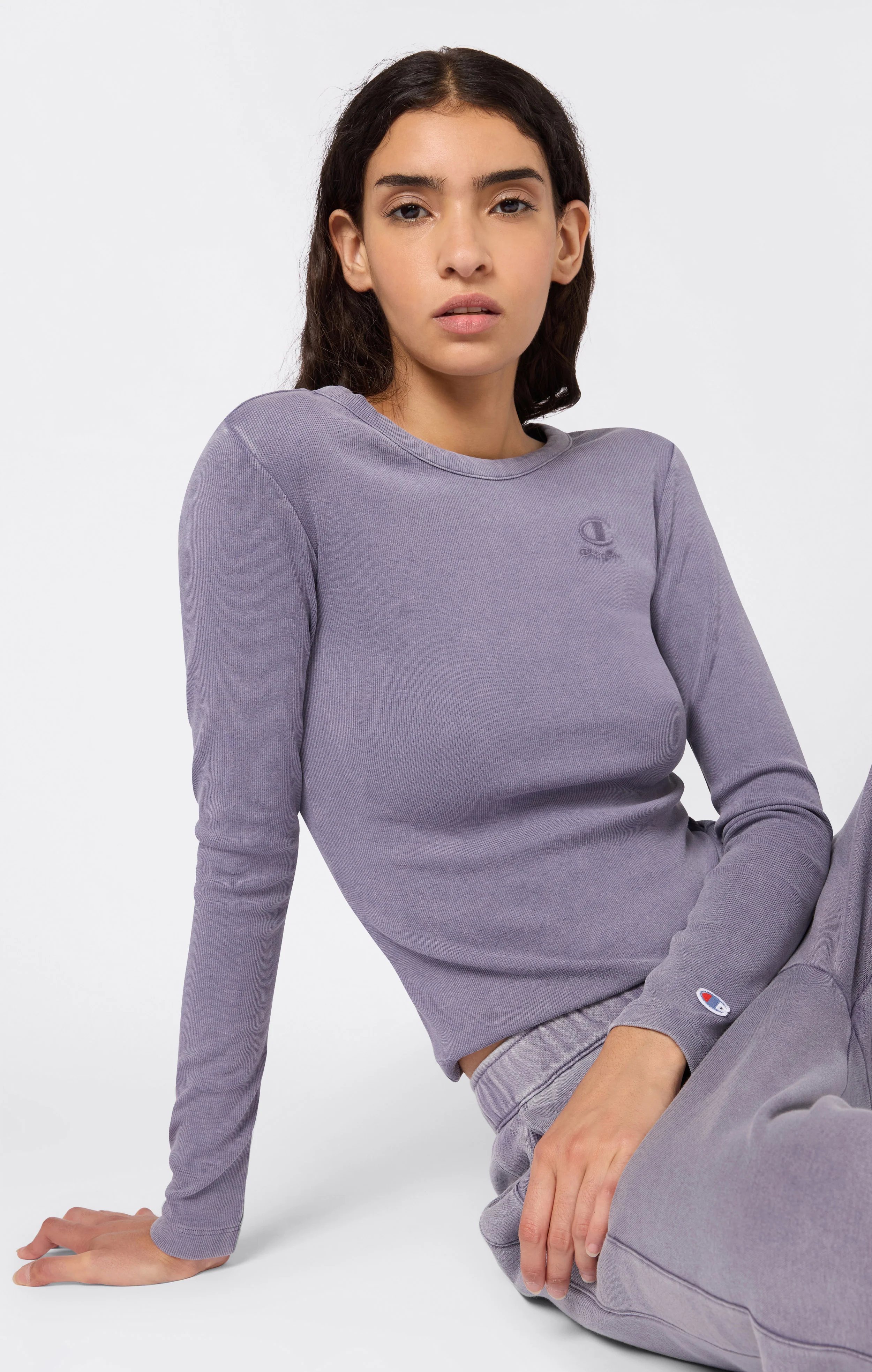 Women's Washed Long Sleeve Fitted T-Shirt Icons - Image 2