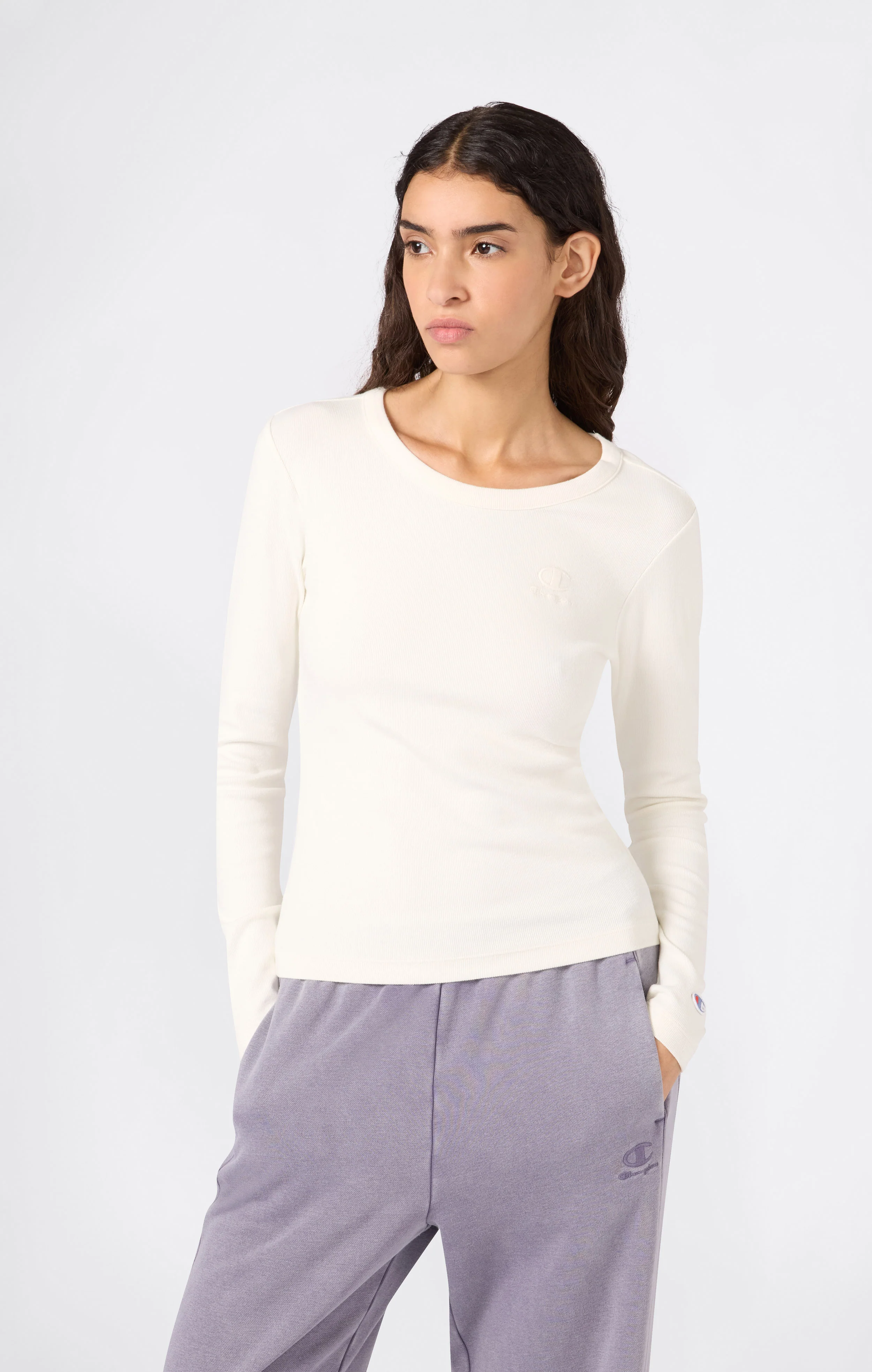 Women's Washed Long Sleeve Fitted T-Shirt Icons