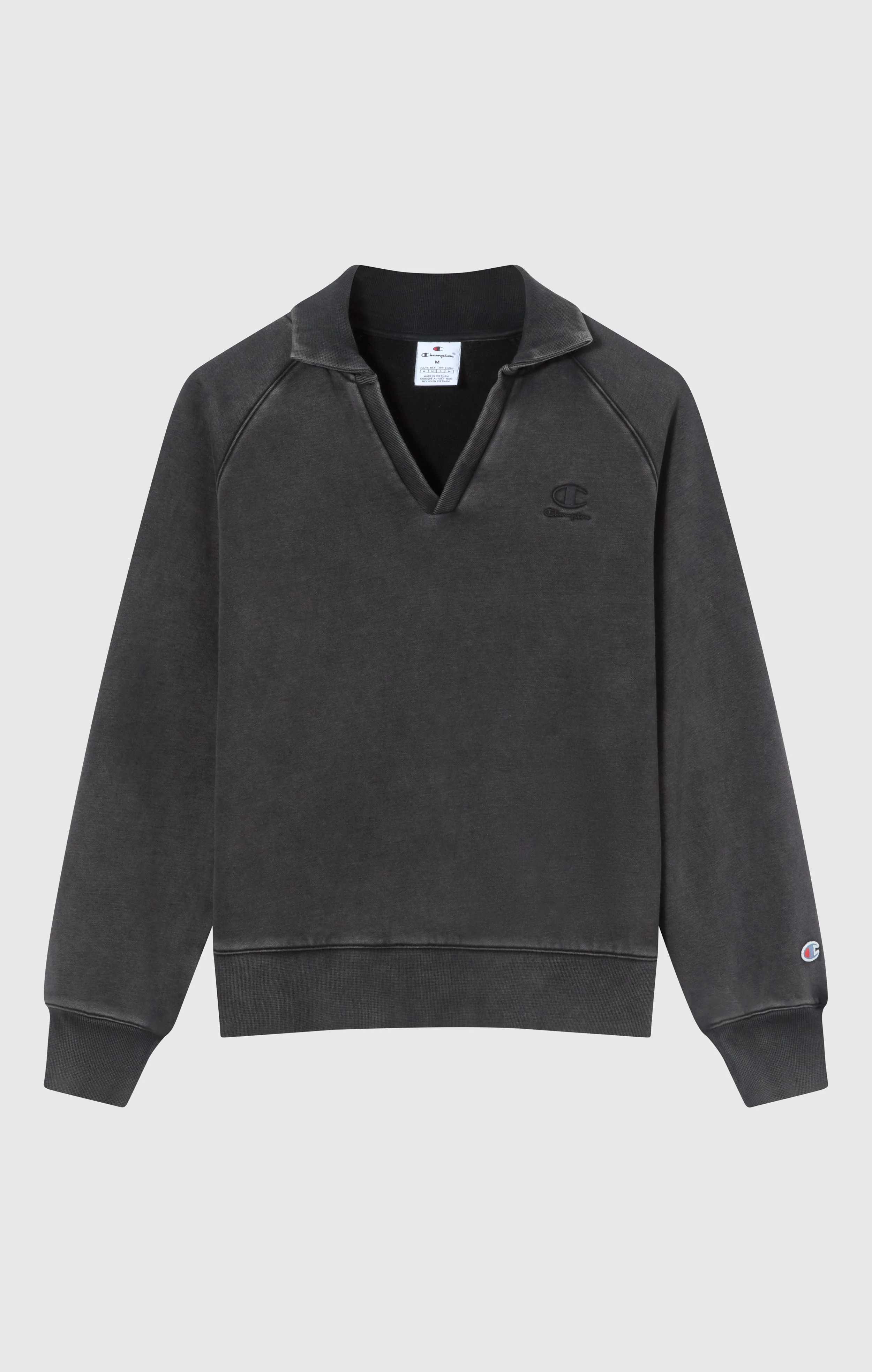 Women's Washed Polo Neck Fleece Sweatshirt Icons - Image 6