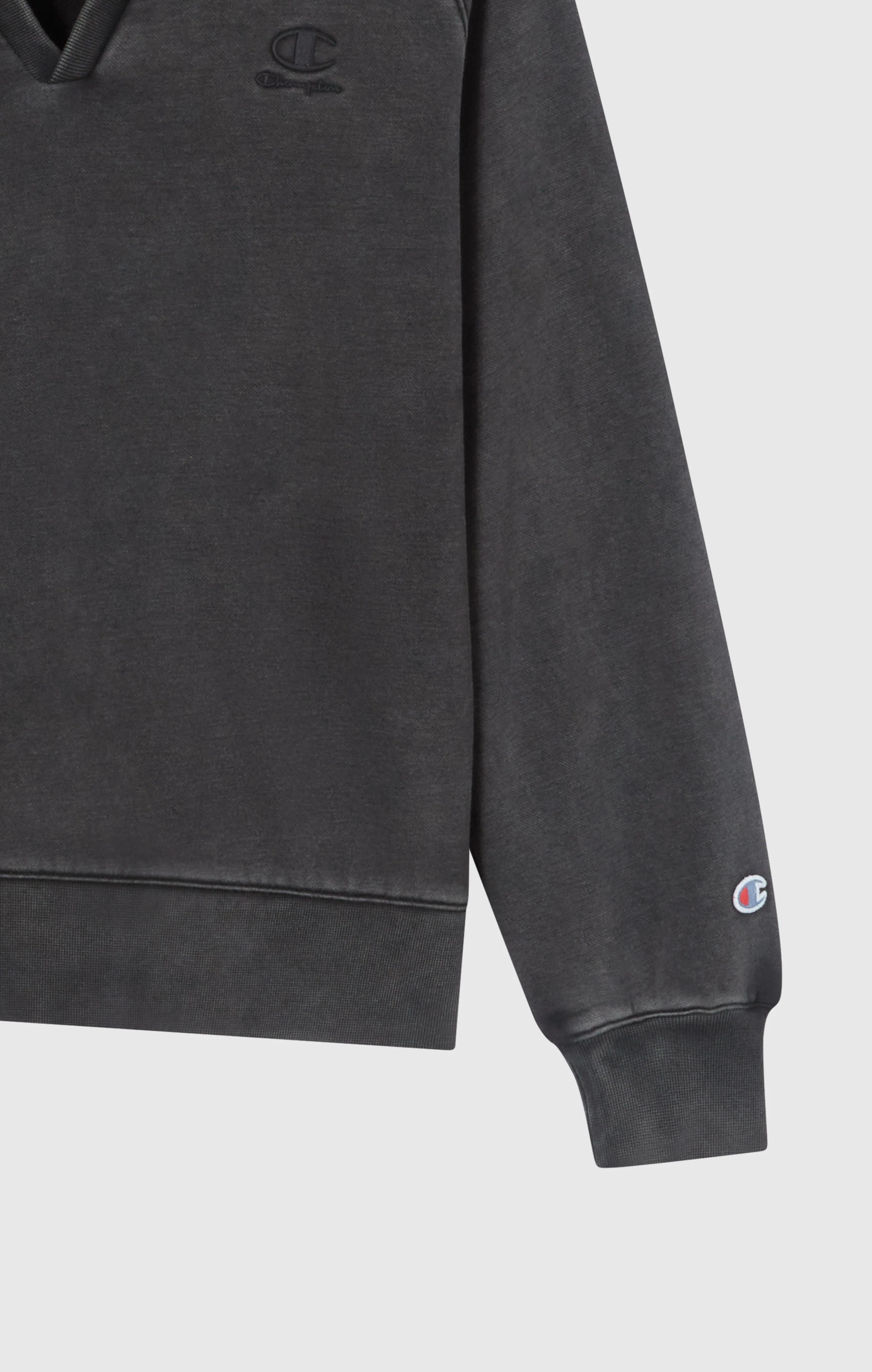 Women's Washed Polo Neck Fleece Sweatshirt Icons - Image 7