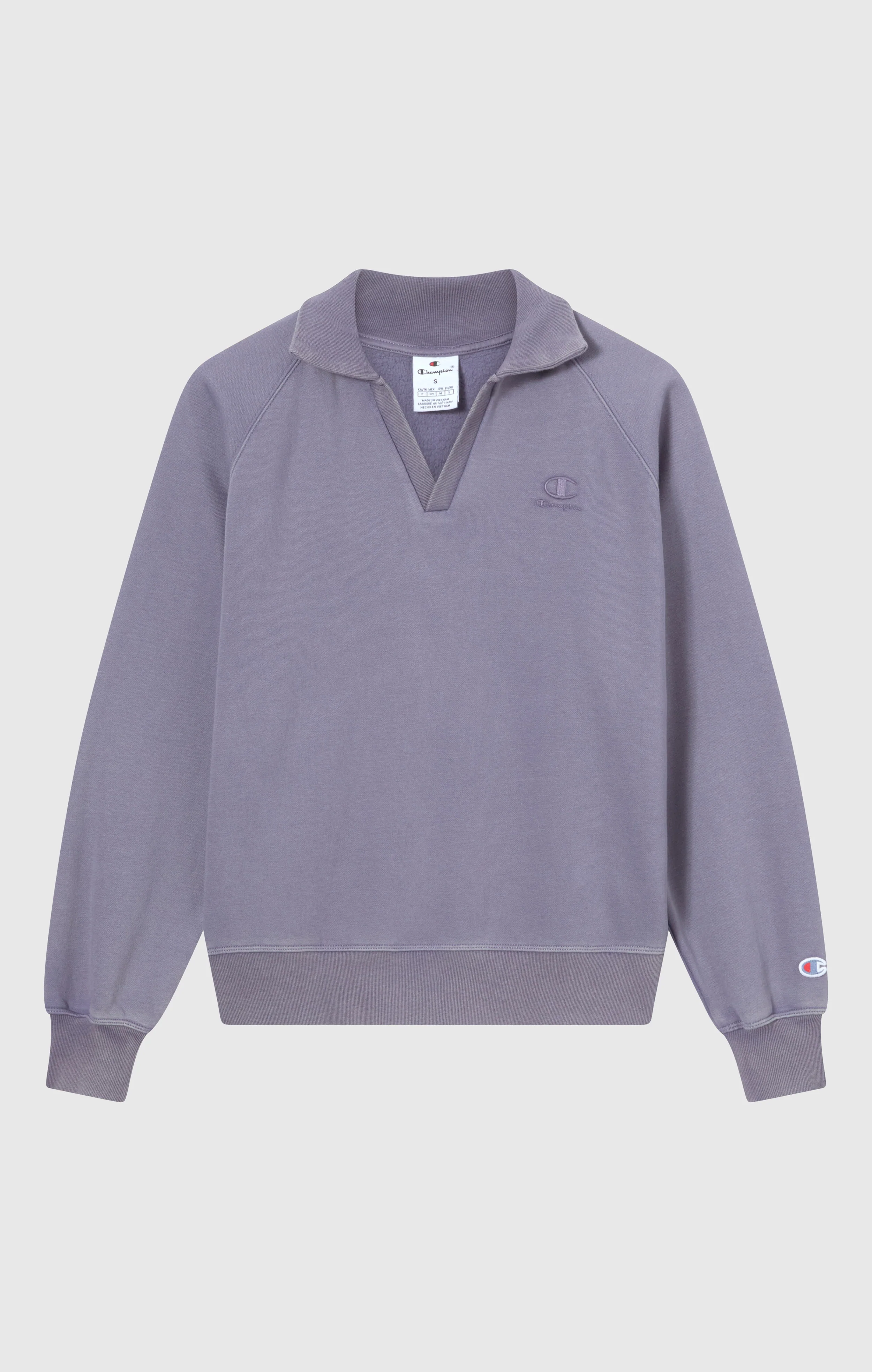 Women's Washed Polo Neck Fleece Sweatshirt Icons - Image 6